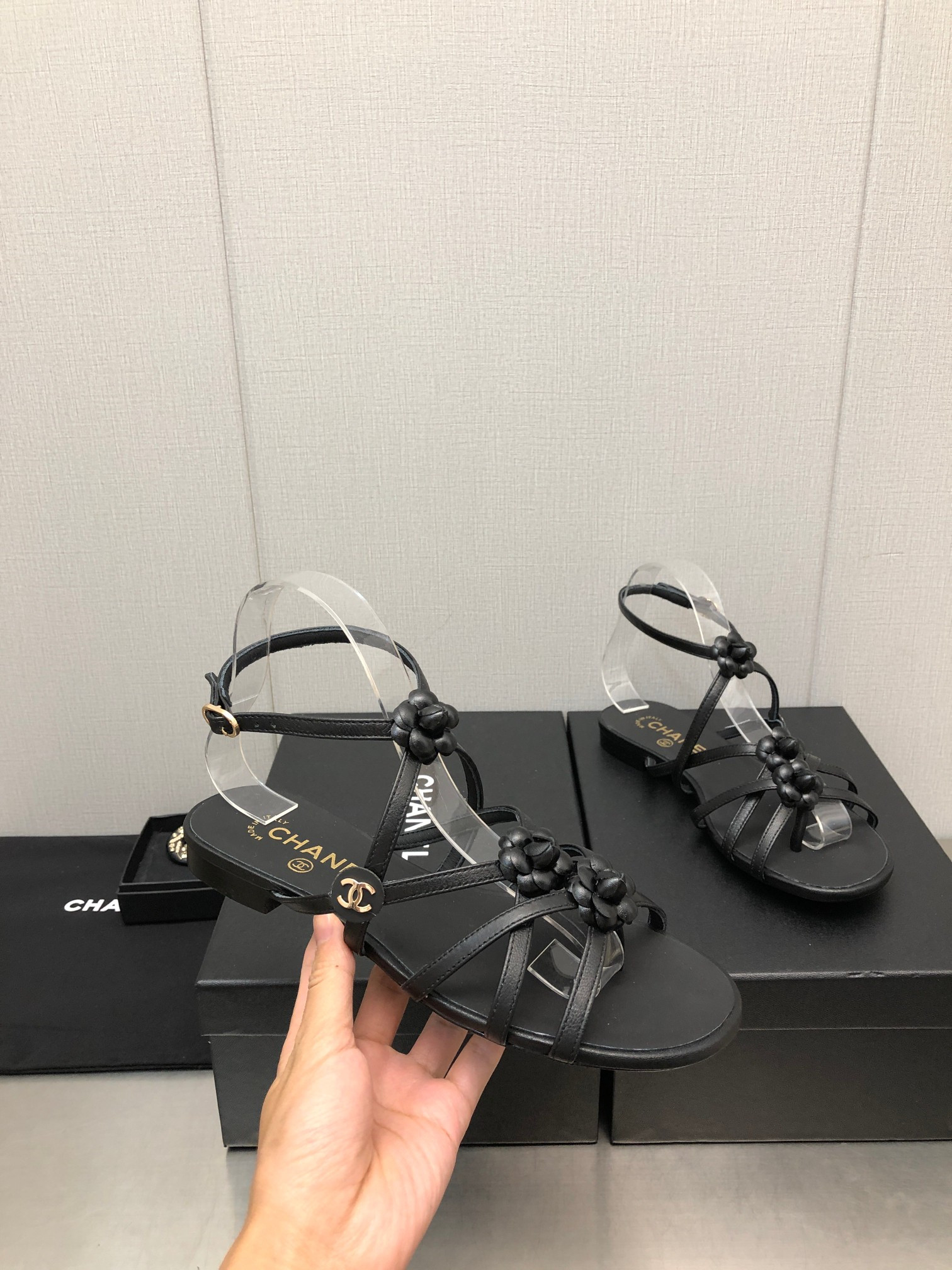 Best Replica chanel classic chain accessories flower sandals - Colareps