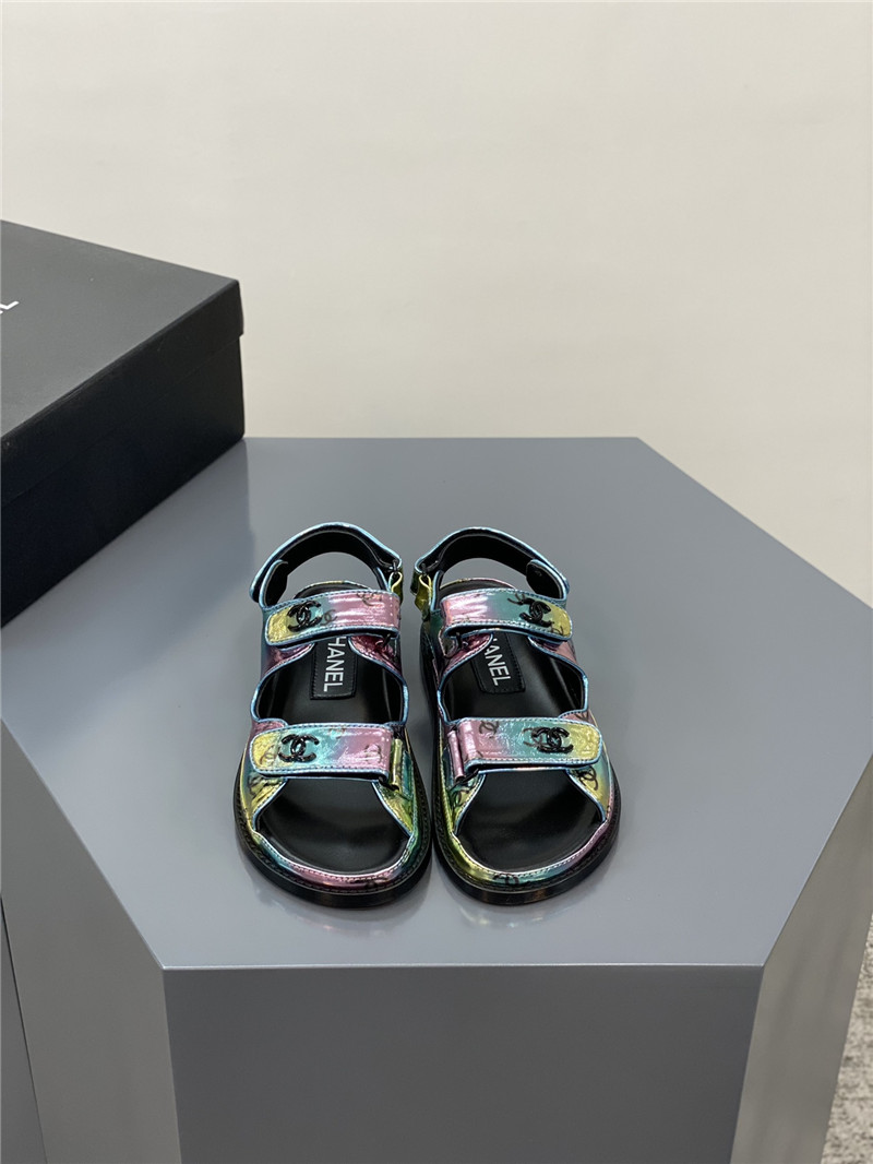 Best Replica Chanel classic pearl buckle Velcro sandals - Colareps