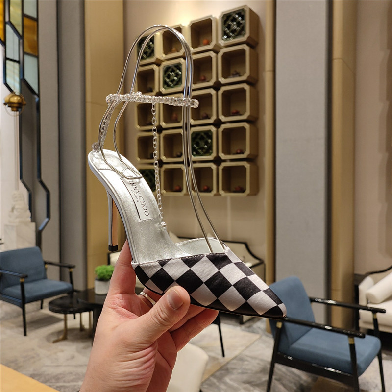 Best Replica Jimmy Choo Crystal Chain Heeled Sandals - Colareps