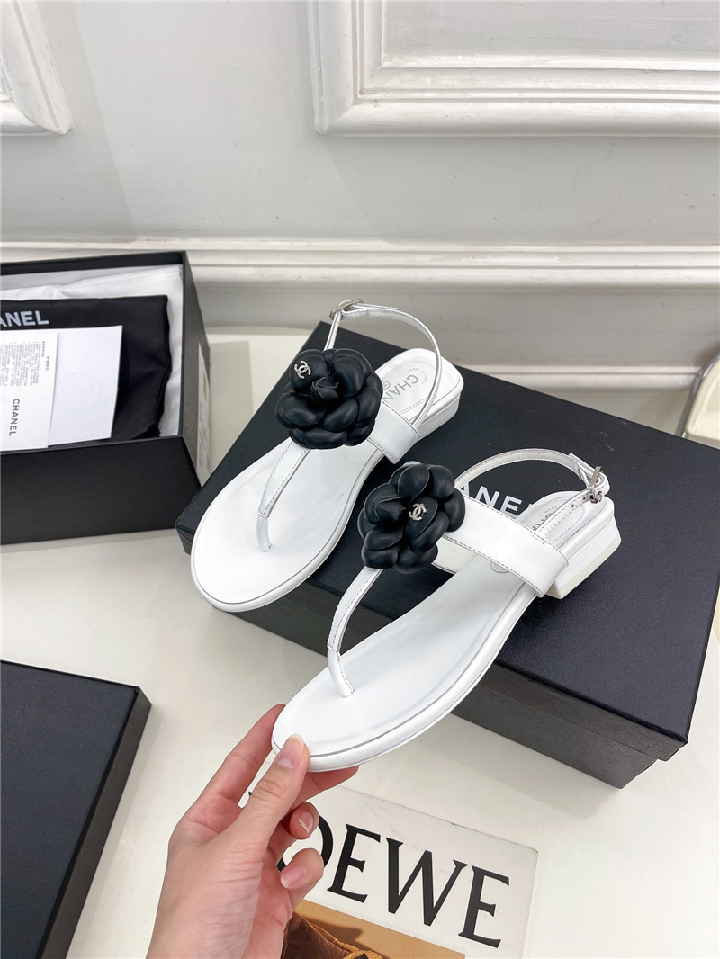 Best Replica Chanel counter catwalk style camellia sandals - Colareps