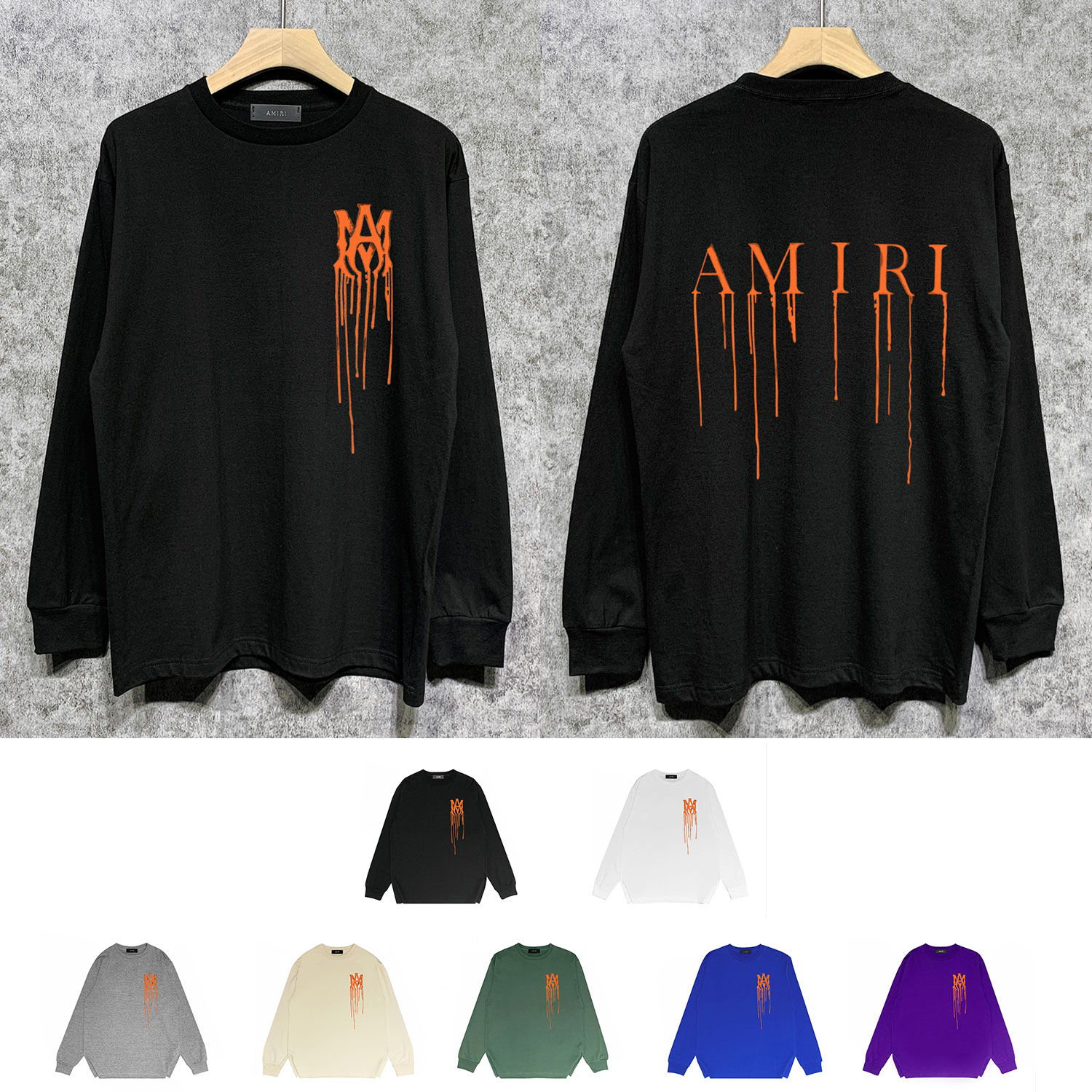Best Replica Orange Dissolve letter Print Long sleeves - Colareps