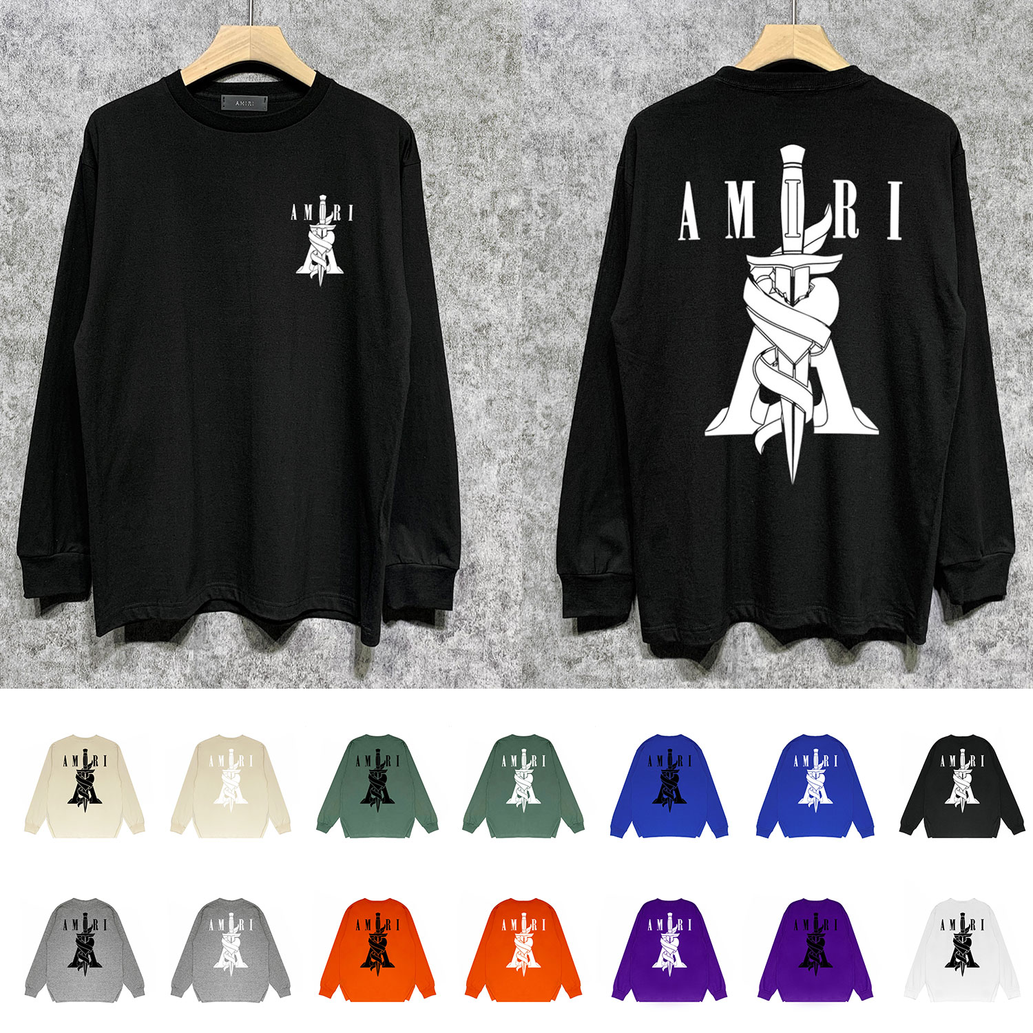 Best Replica Sword print long sleeve - Colareps