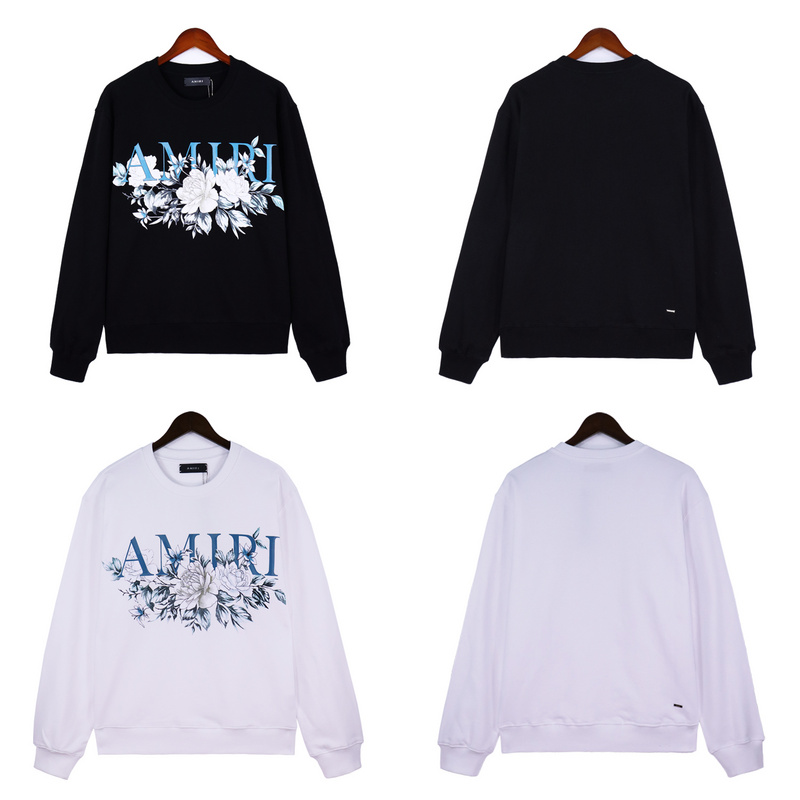 Best Replica Blooming Rose Print Pullover Sweatshirt 2 colors - Colareps