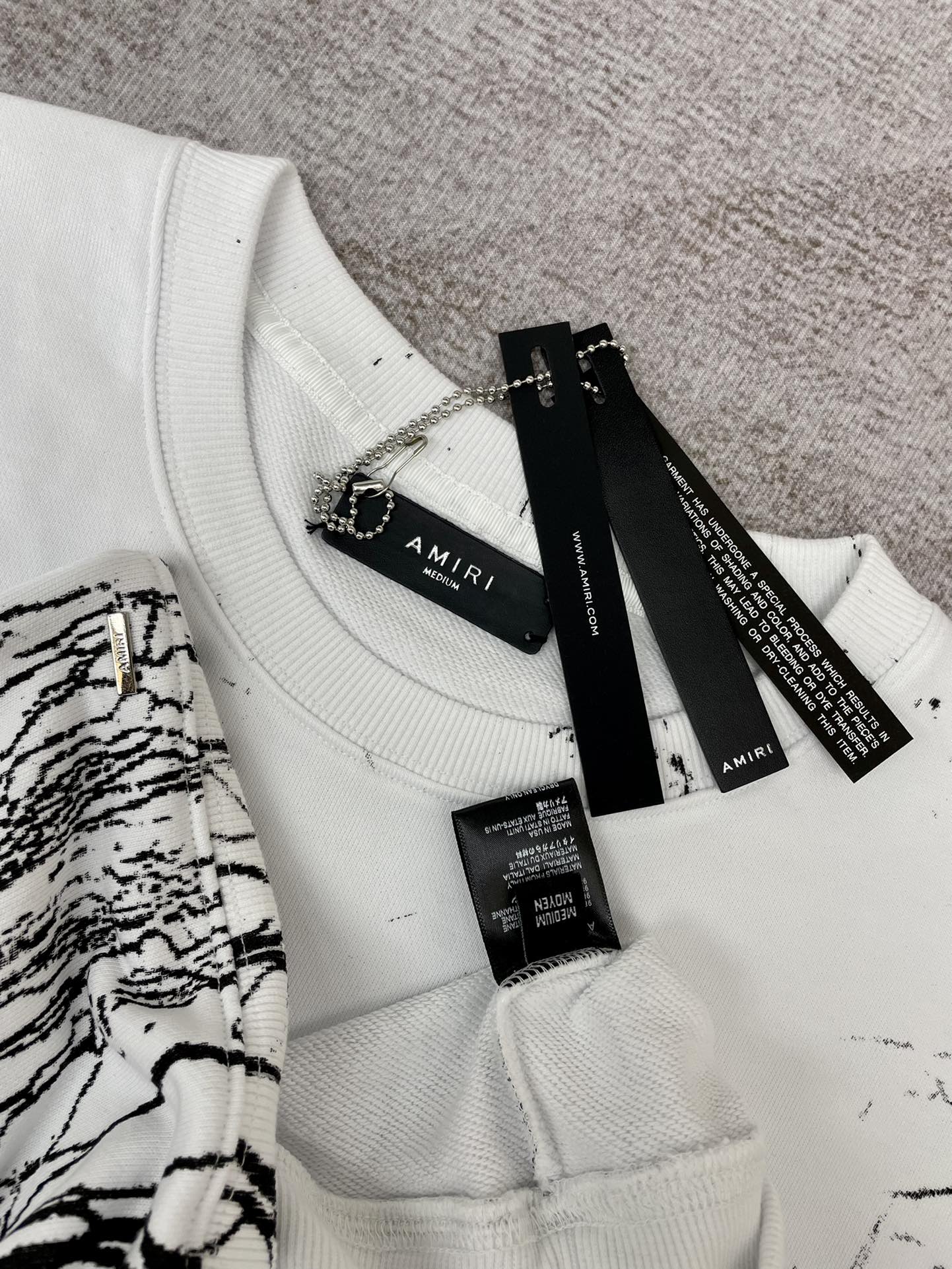 Best Replica 1:1 quality version Silk crack print turtle crack letters round neck pullover sweatshirt - Colareps