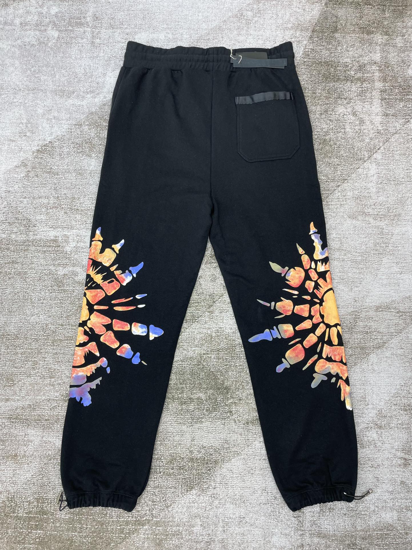 Best Replica 1:1 quality version Sun swirl blue flame print sweat pants - Colareps