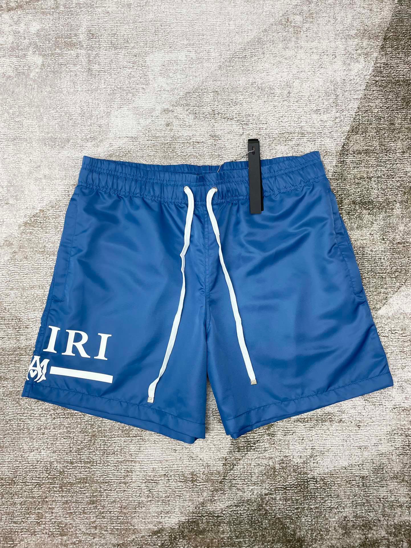 Best Replica 1:1 quality version Horizontal striped letter nylon beach shorts blue - Colareps