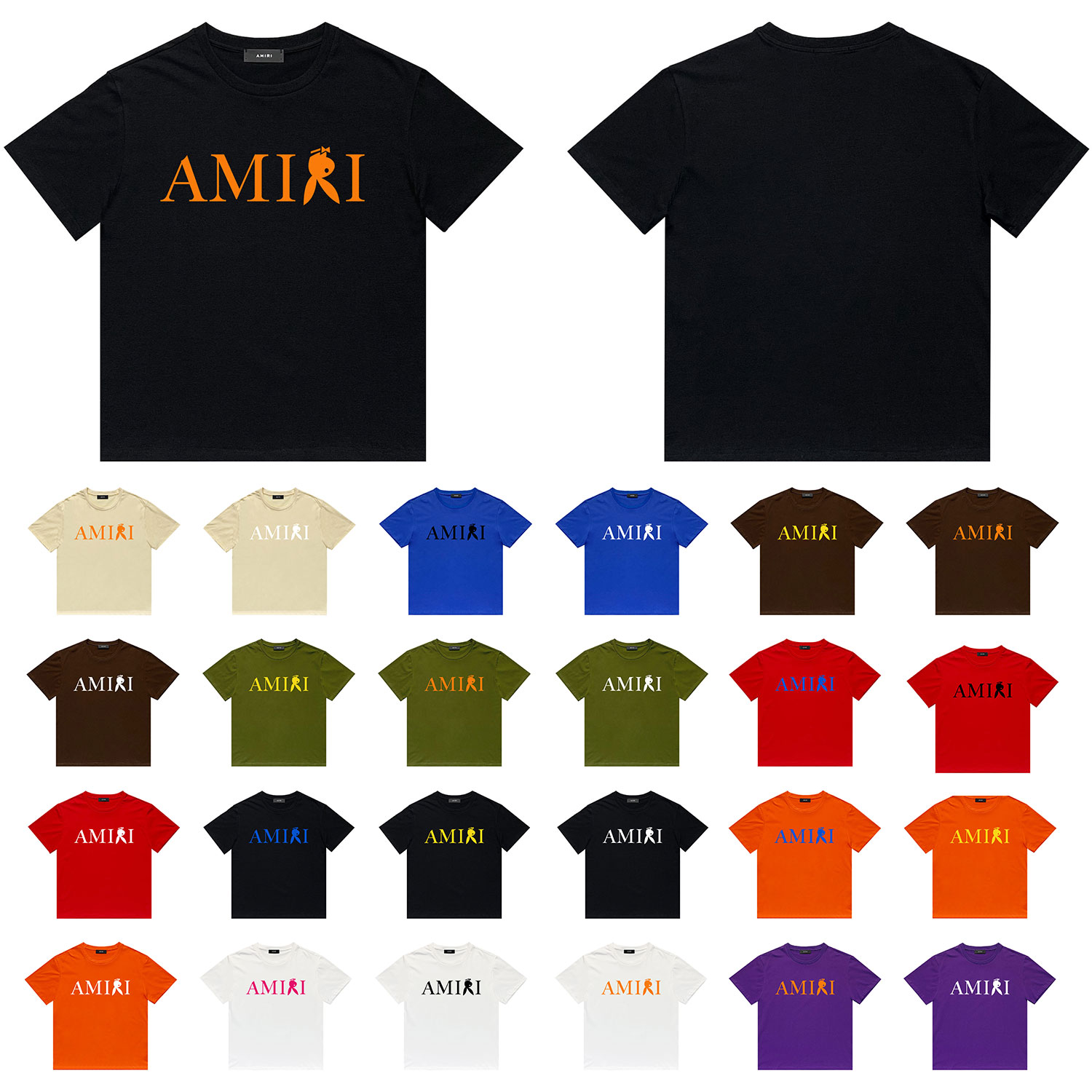 Best Replica Inverted rabbit letter printing tee 25 colors - Colareps