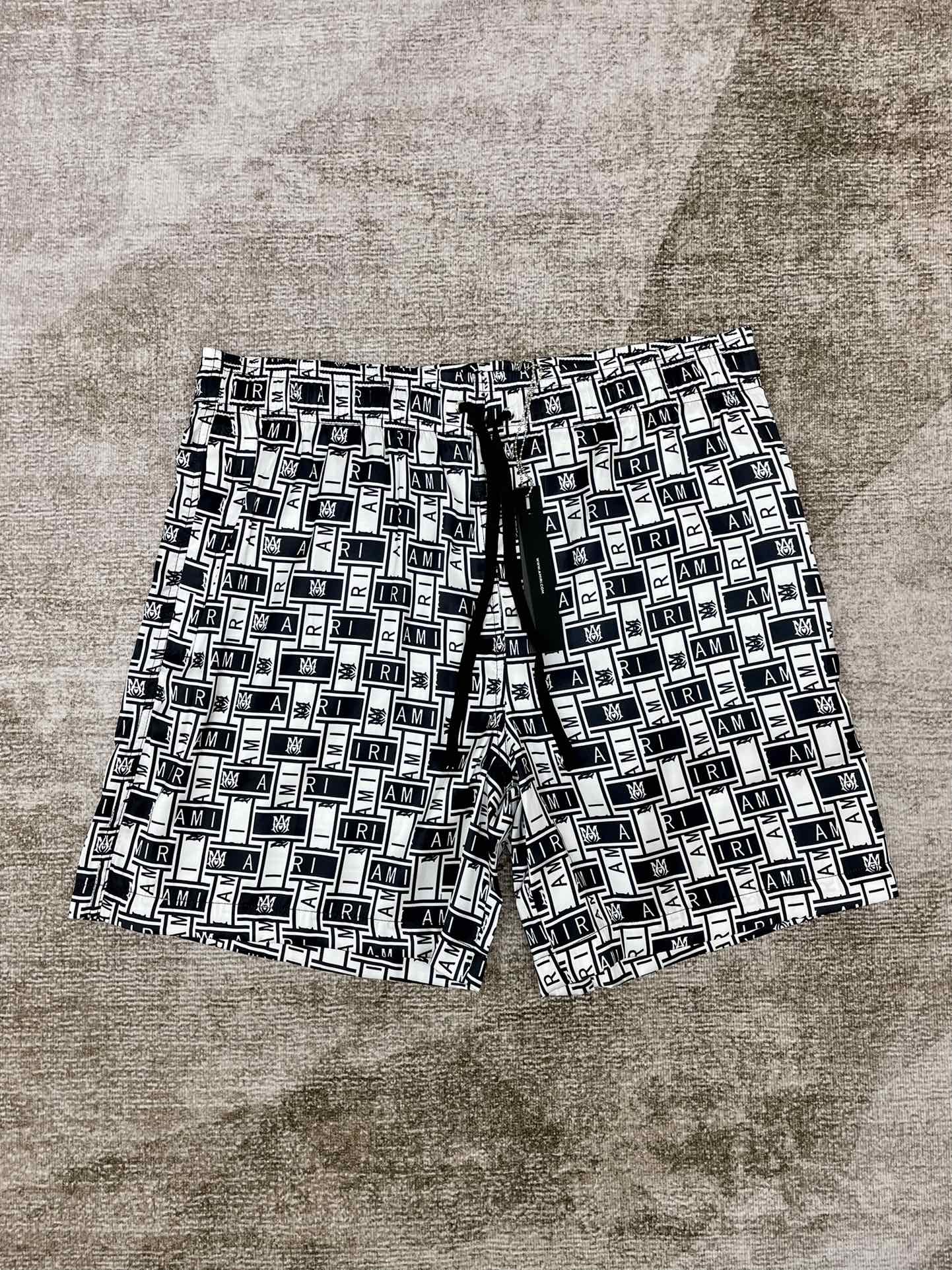 Best Replica 1:1 quality version Black & white checkerboard silk shorts - Colareps
