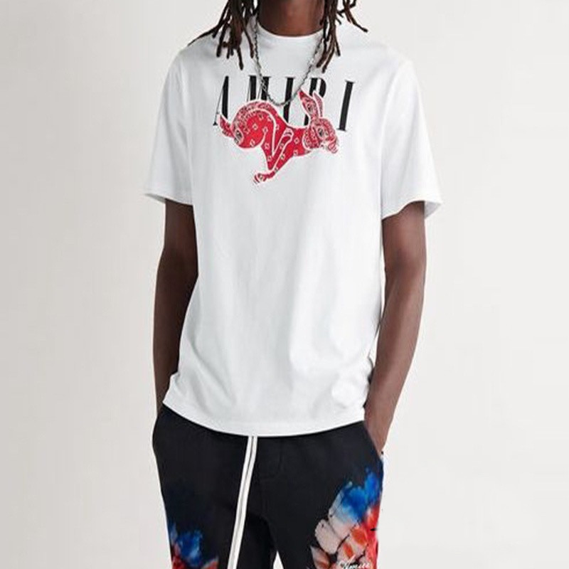 Best Replica 1:1 quality version Running red hare print short sleeve tee - Colareps