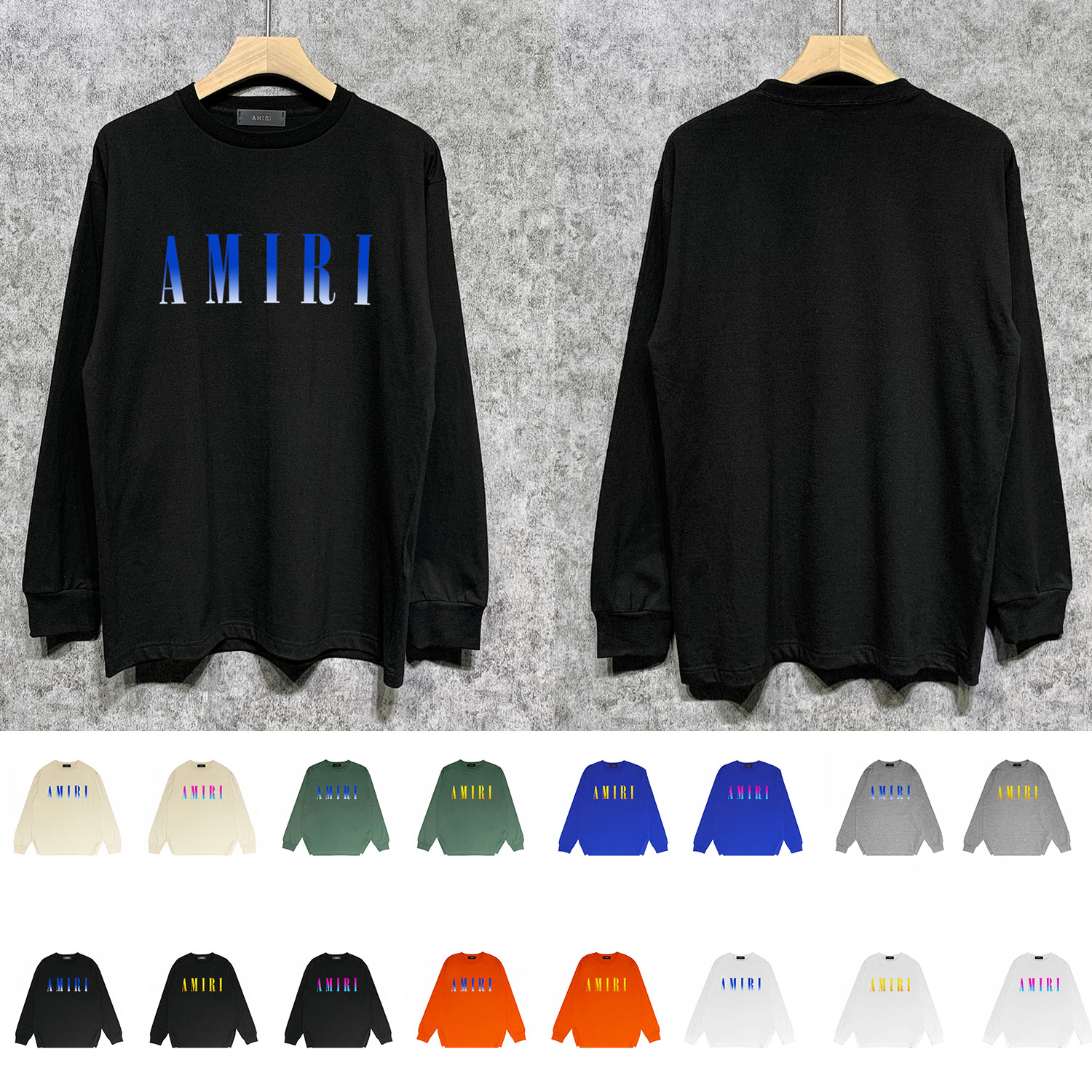 Best Replica Gradual change classic letter print long sleeves - Colareps