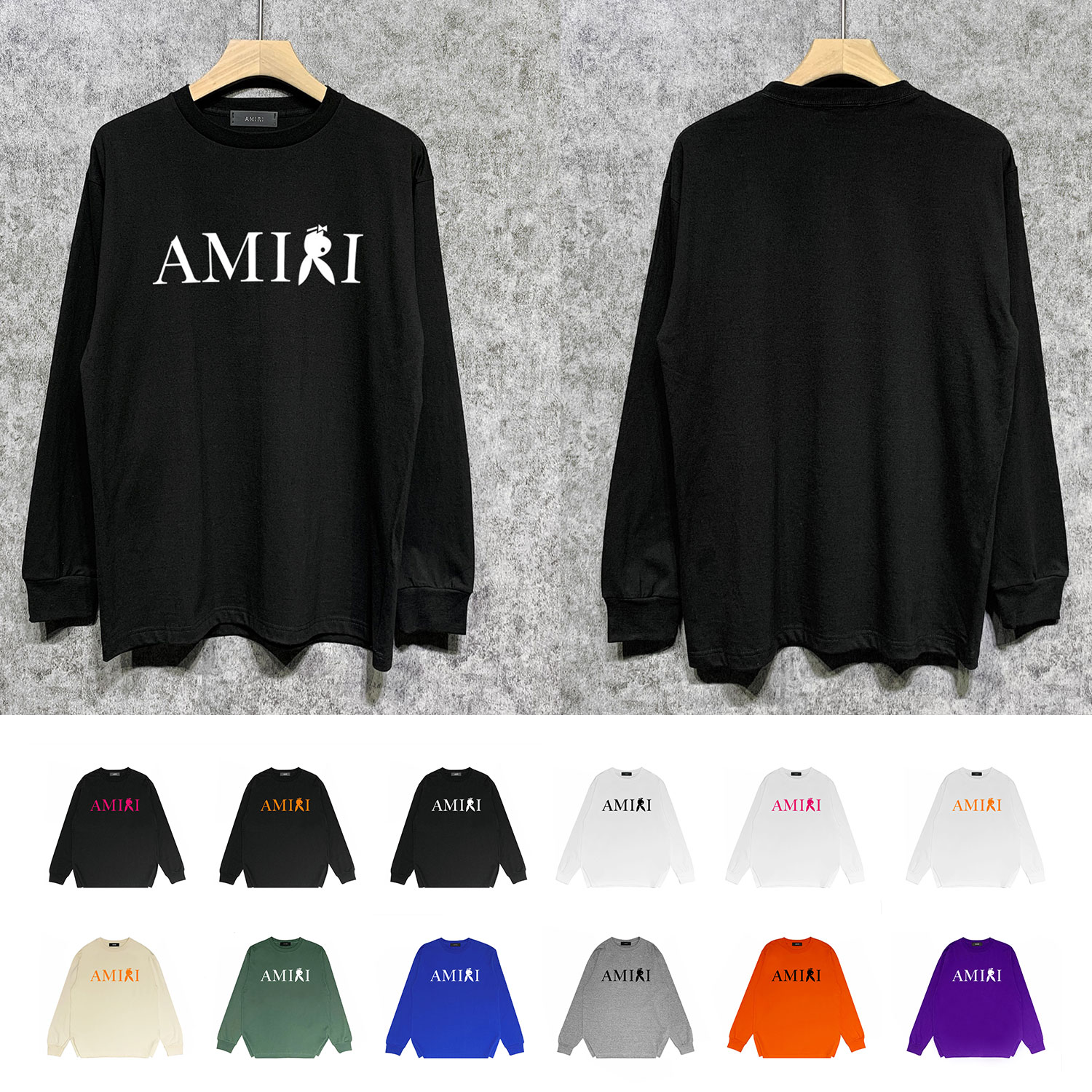 Best Replica Alphabet inverted rabbit print long sleeve tee - Colareps