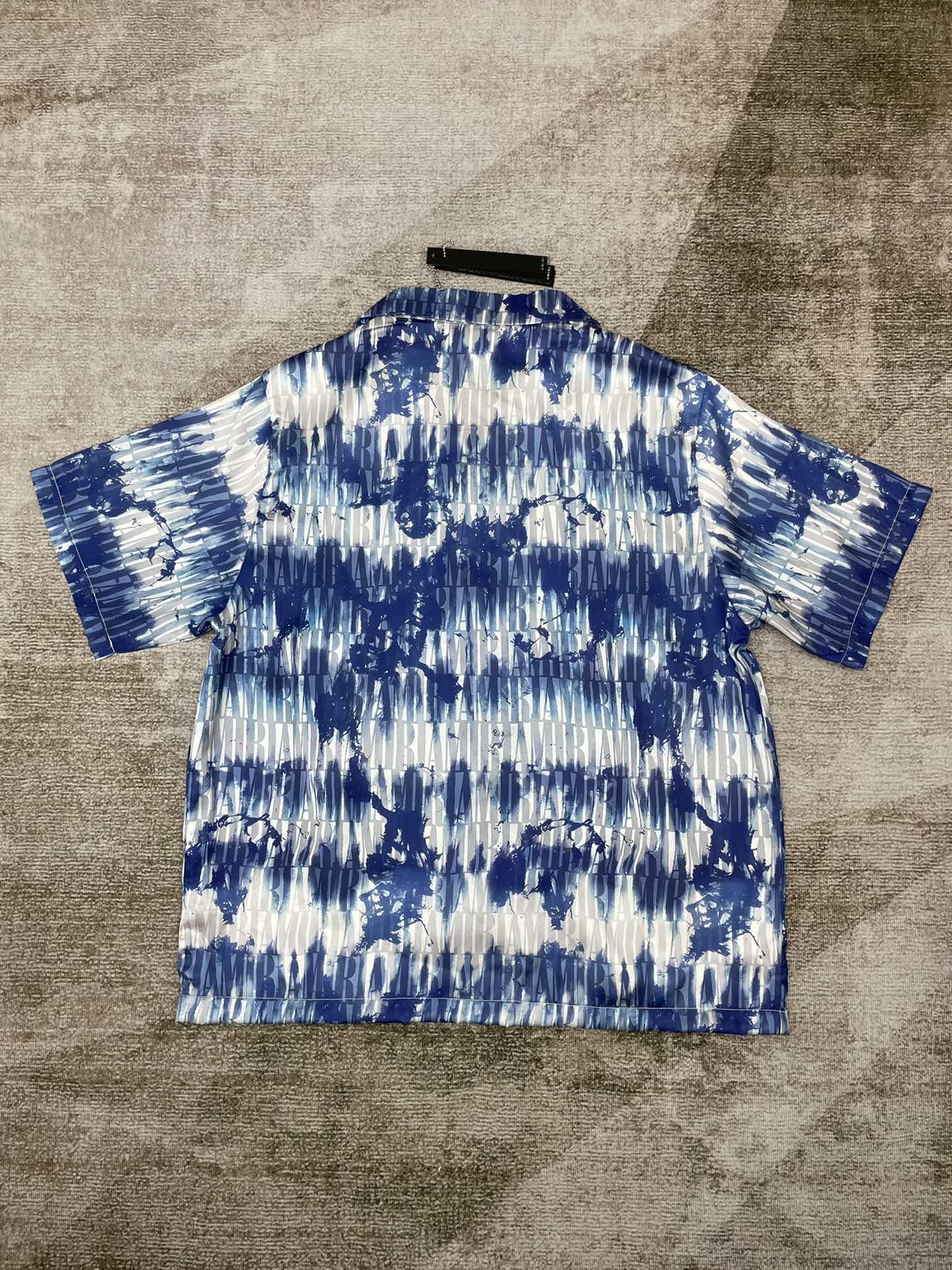 Best Replica 1:1 quality version Blue and white tie-dye silk short sleeve - Colareps
