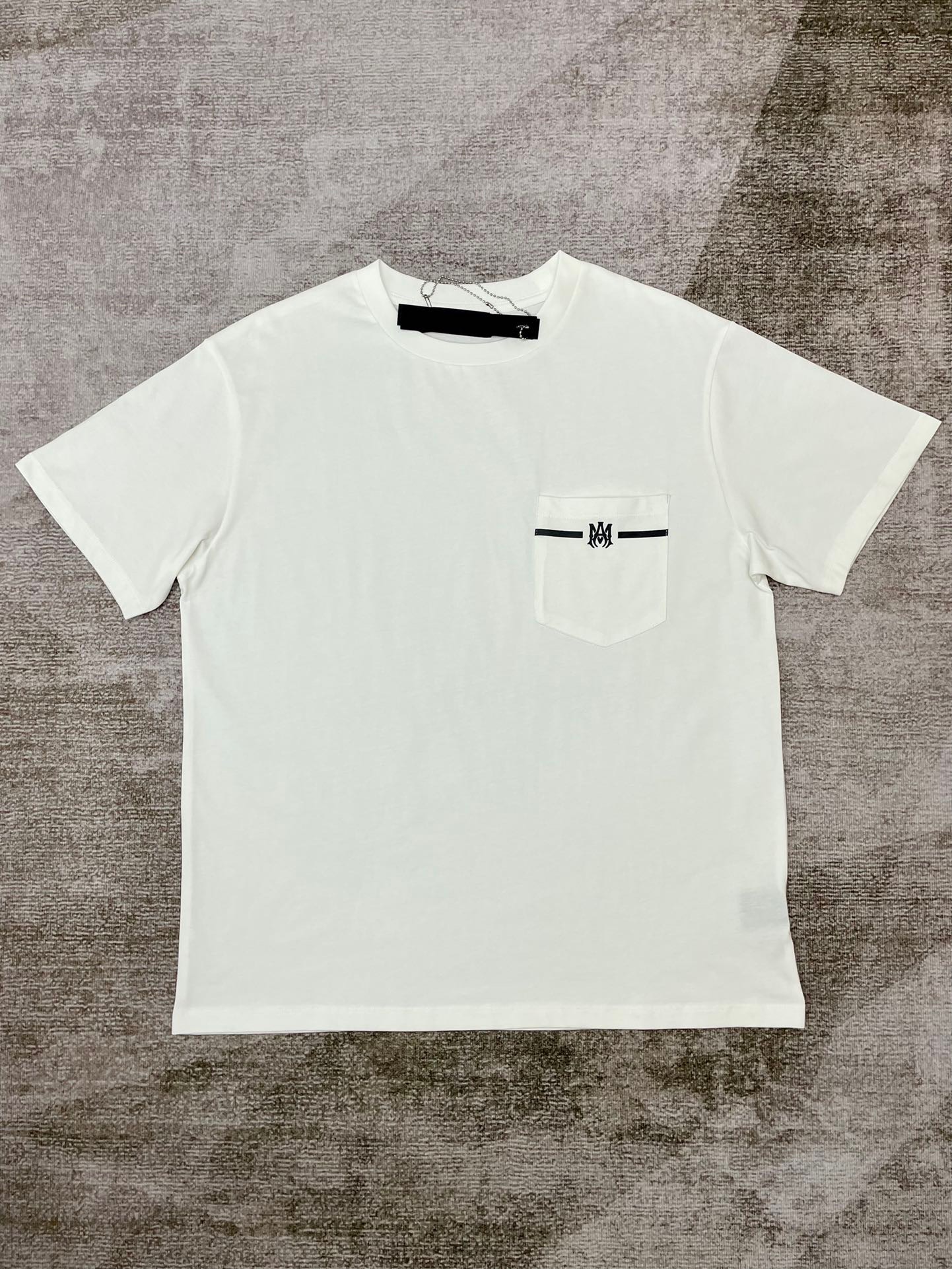 Best Replica 1:1 quality version Horizontal stripe logo pocket tee 2 colors - Colareps