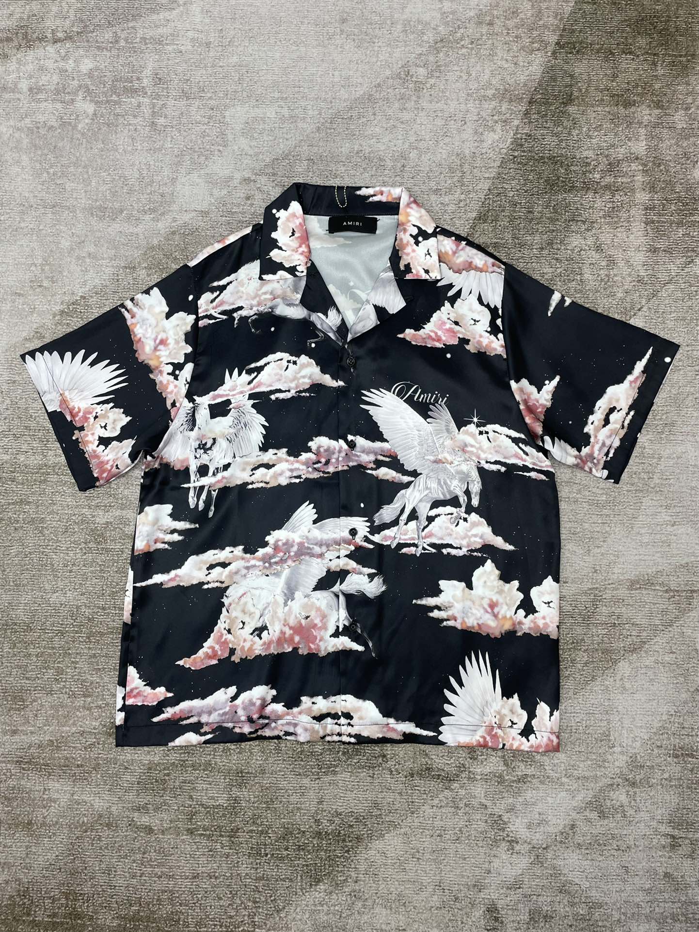 Best Replica 1:1 quality version Flying white horse silk  short sleeve  shirt - Colareps