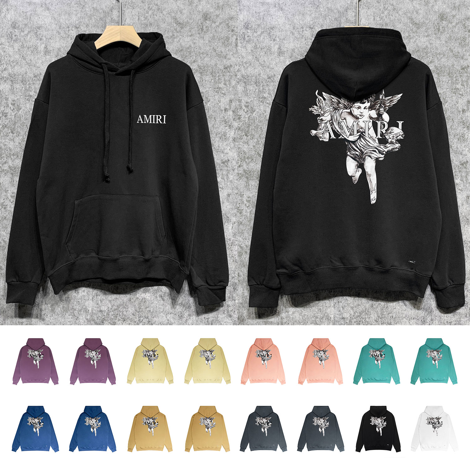 Best Replica Oil Painting Angel Print Hoodie 16 Colors - Colareps