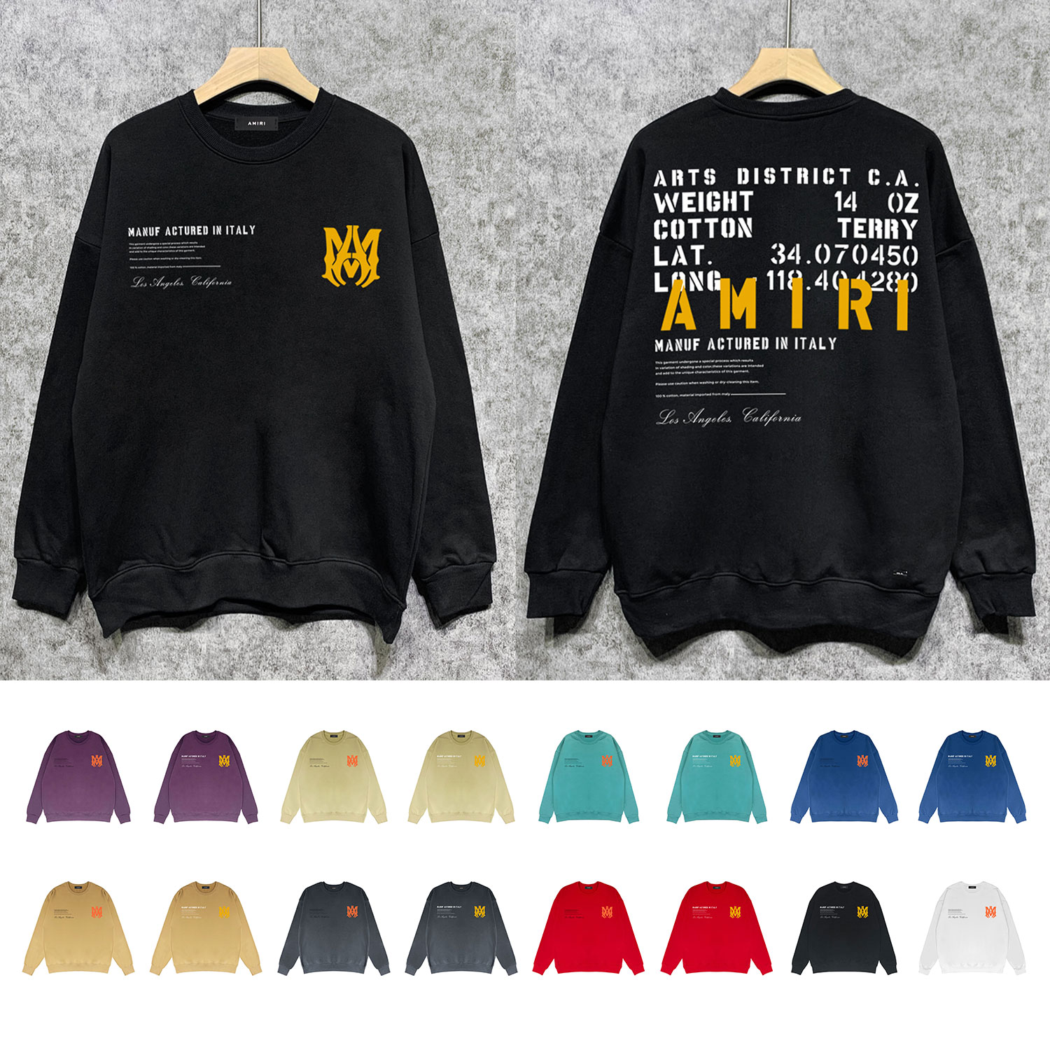 Best Replica Orange letters short slogan print round neck sweatshirt - Colareps