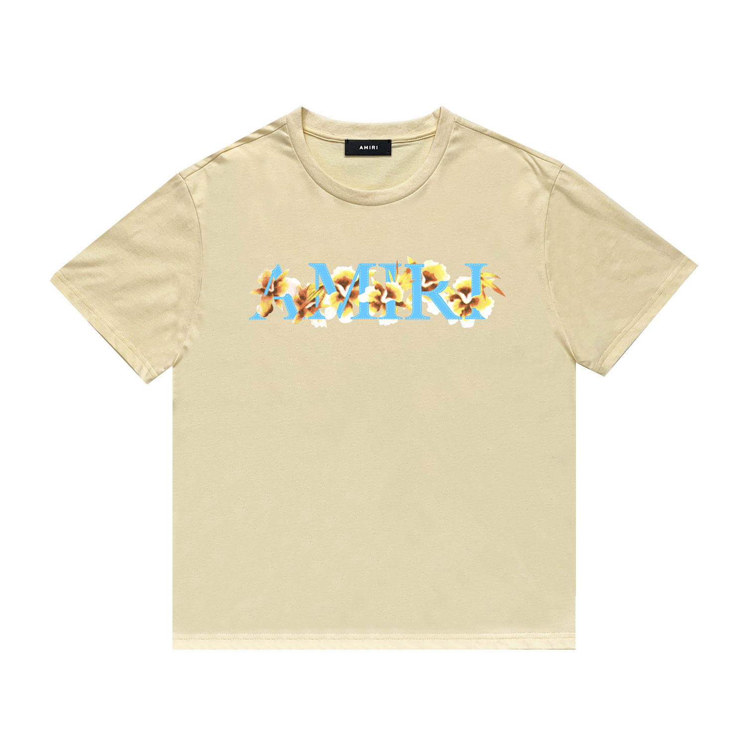 Best Replica Floral letter print tee 10 colors - Colareps