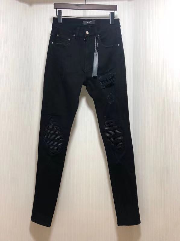 Best Replica Amiri Jeans Replica leather patch slim fit - Colareps