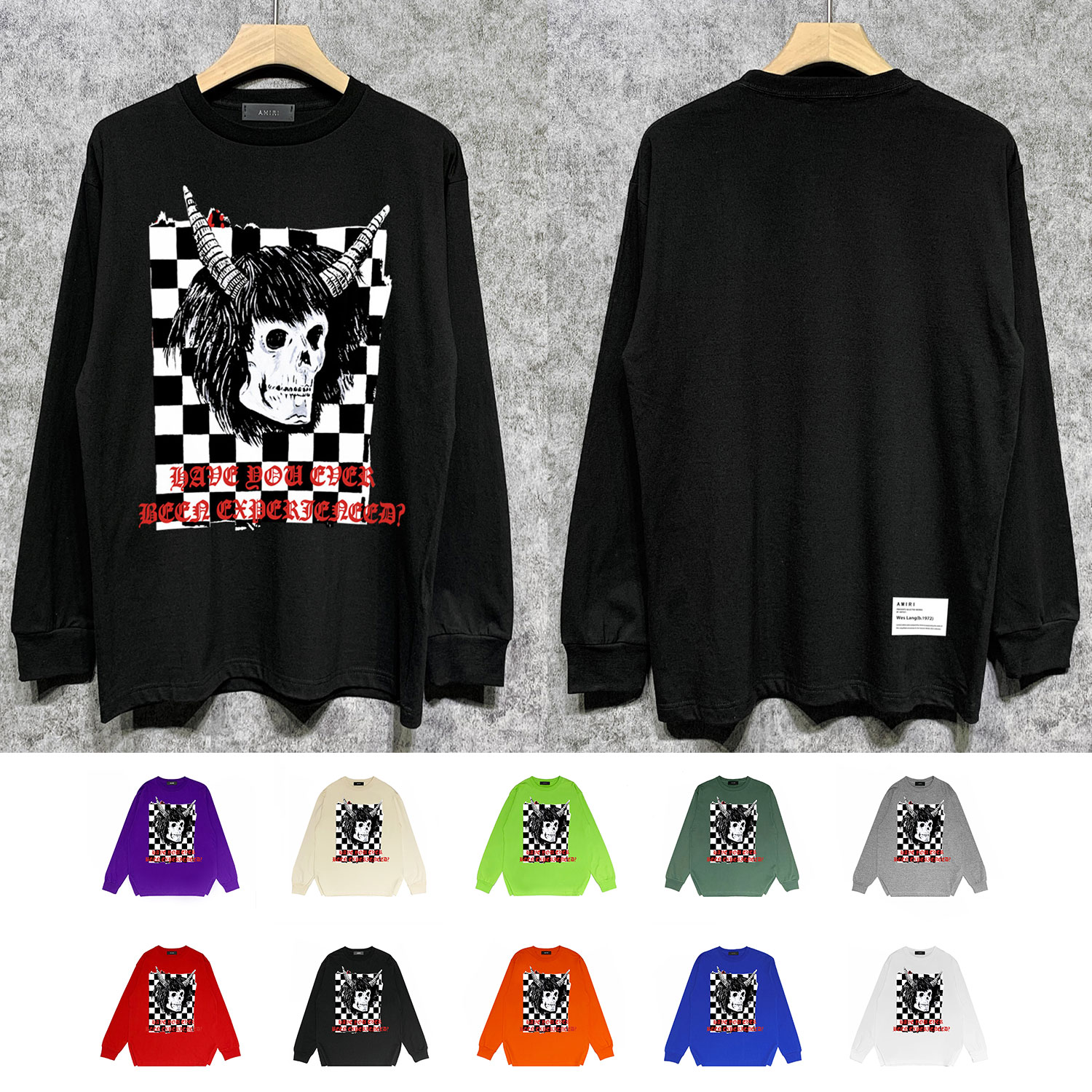 Best Replica Horn Skull Print Long sleeve - Colareps