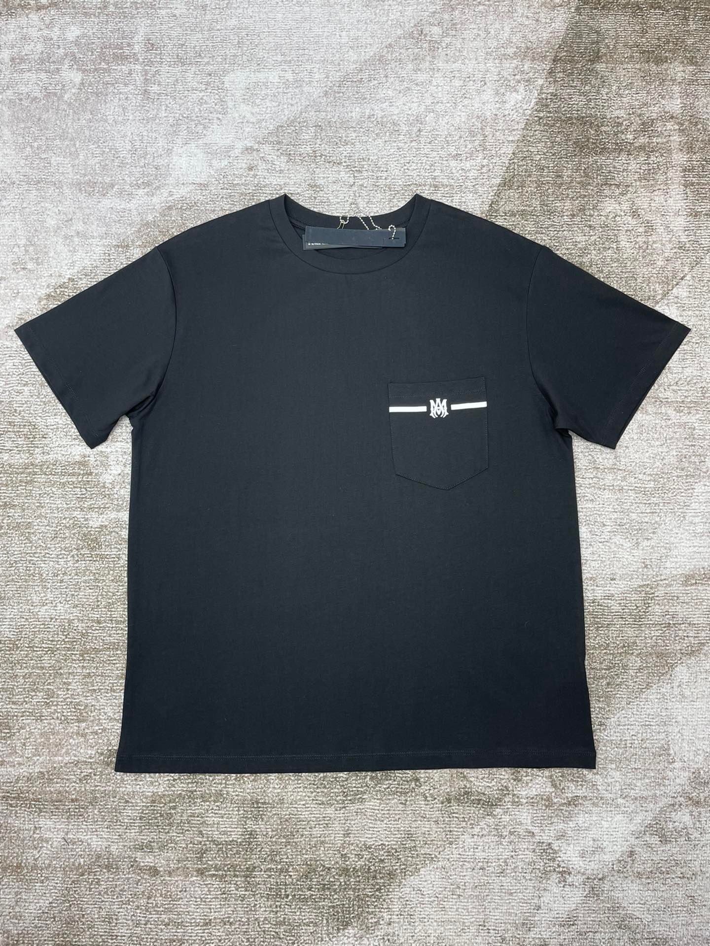 Best Replica 1:1 quality version Horizontal stripe logo pocket tee 2 colors - Colareps