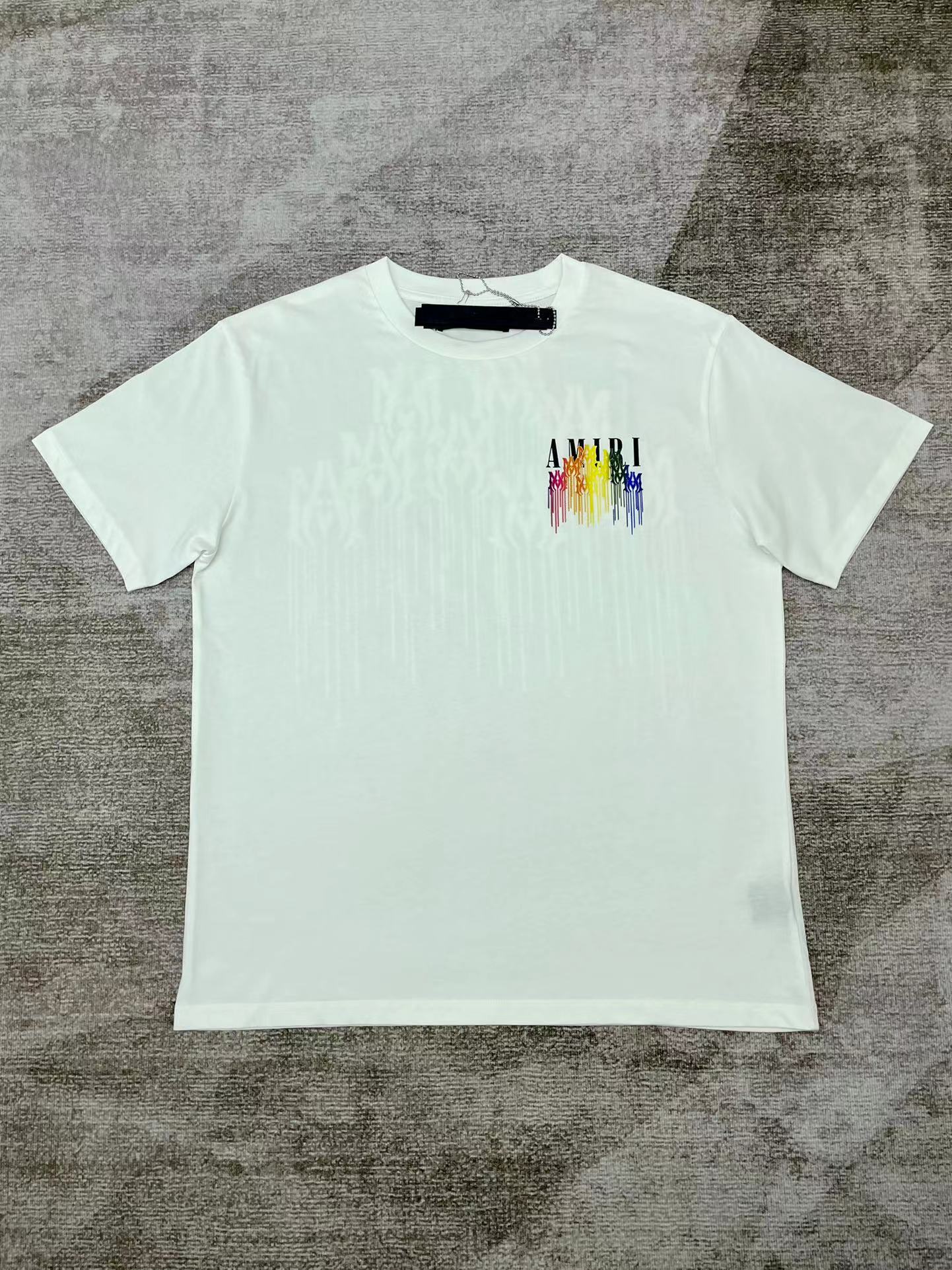 Best Replica 1:1 quality version Color inkjet letters tassel print tee 2 colors - Colareps