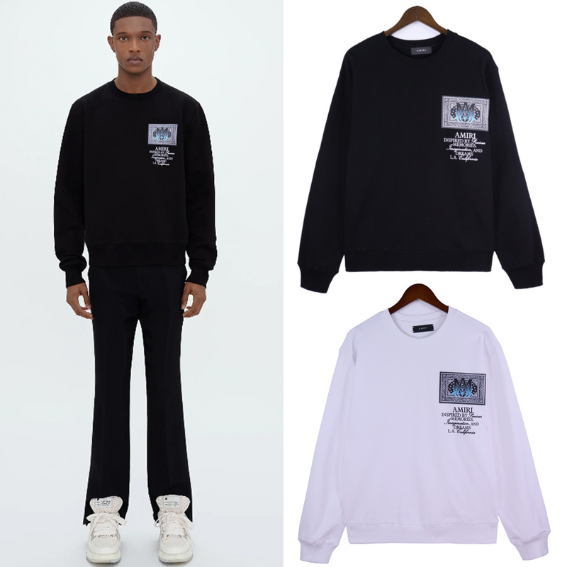 Best Replica Abstract Alphabet On the back Printed Pullover Sweatshirt 2 colors - Colareps