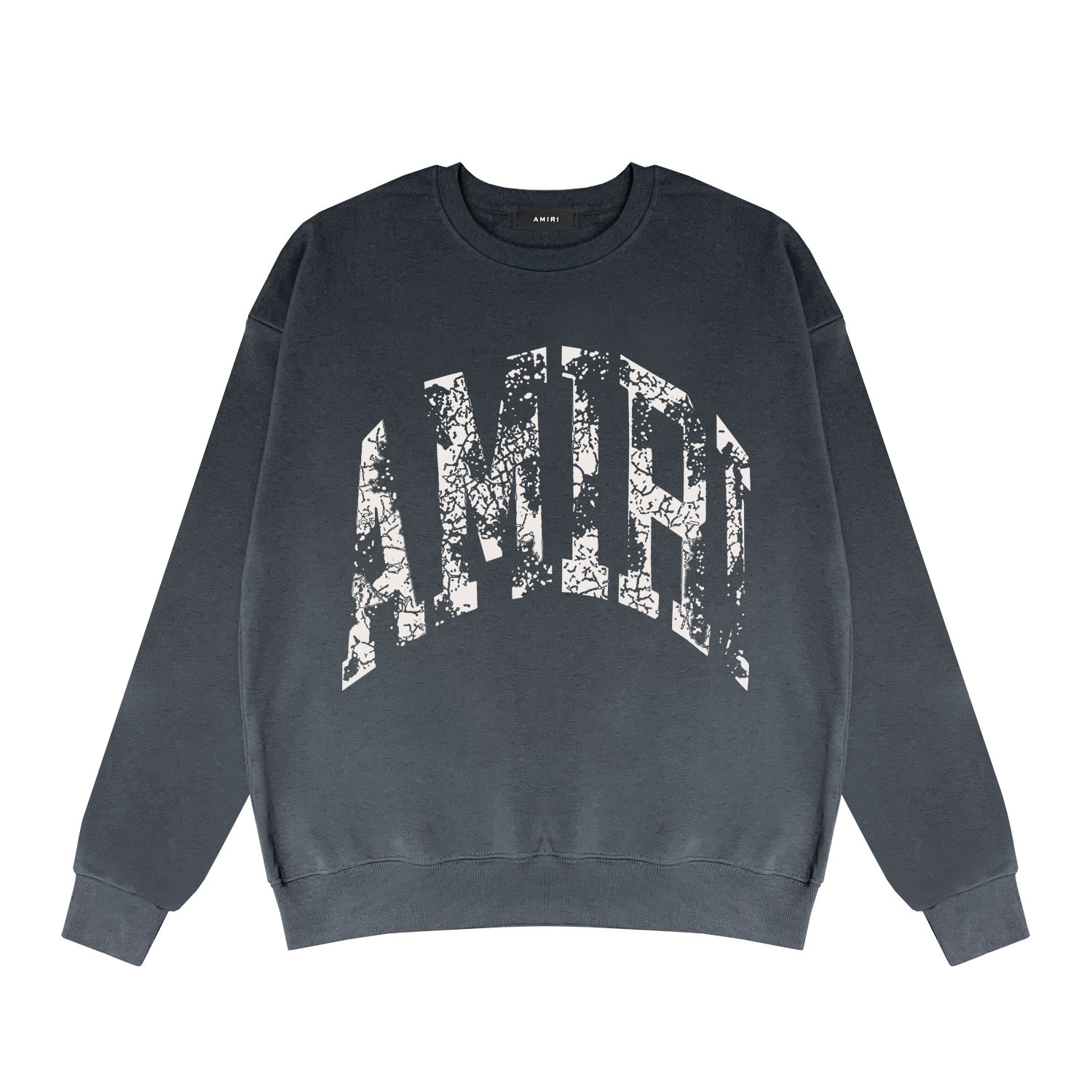 Best Replica Mottled hollow letter print round neck sweater - Colareps