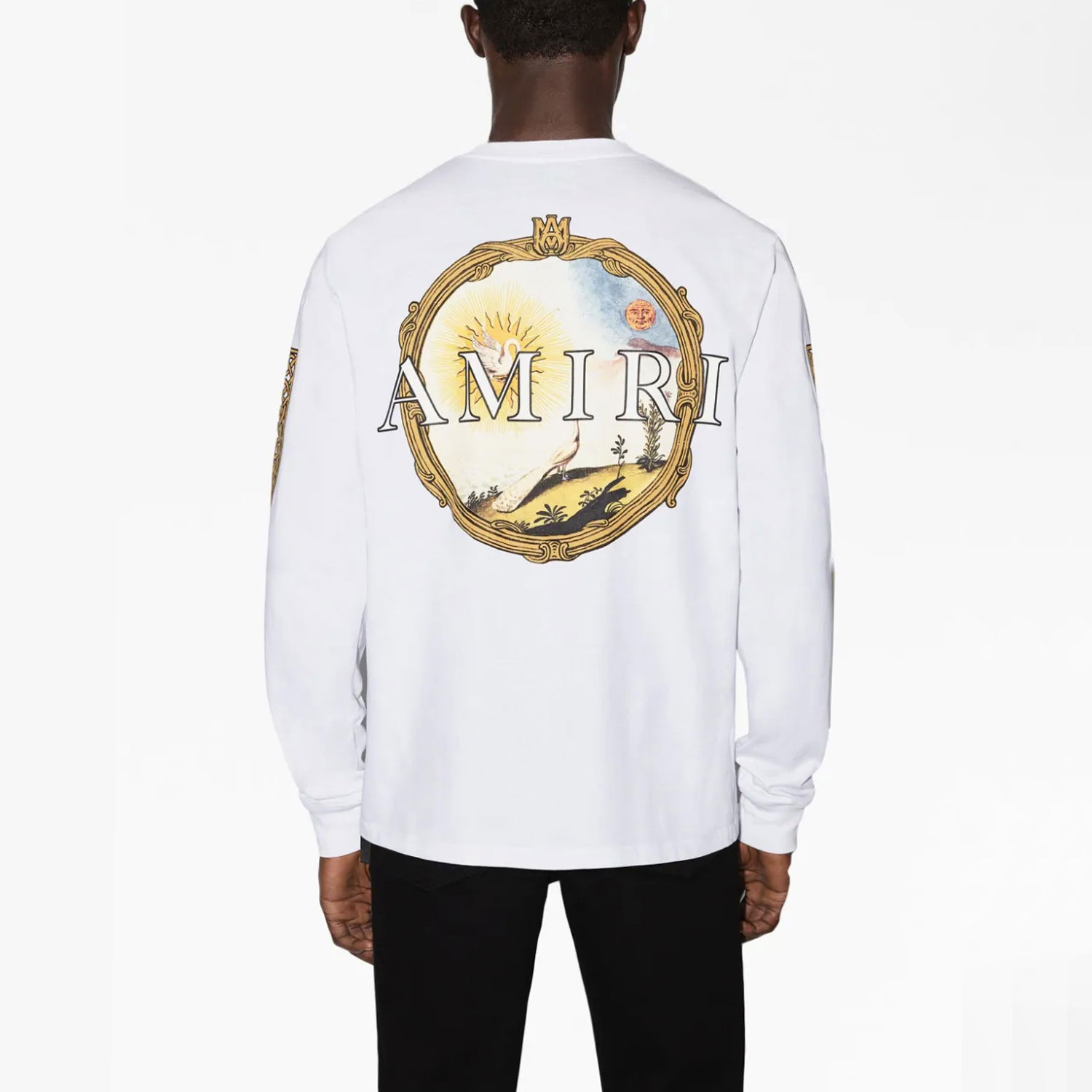 Best Replica Magic mirror print long-sleeved T-shirt tee - Colareps