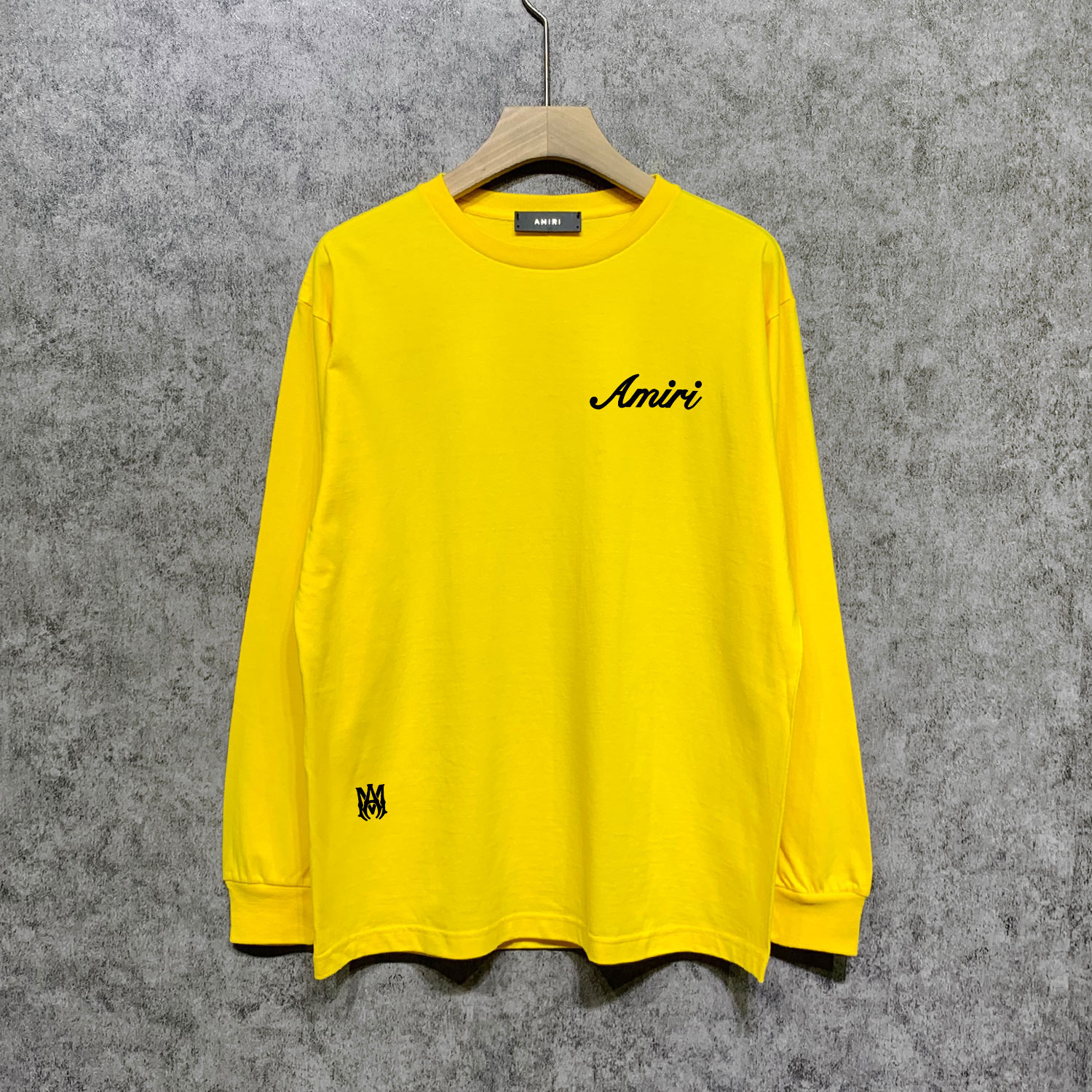 Best Replica New font print lower left logo in long sleeve T-shirt 20 colors - Colareps