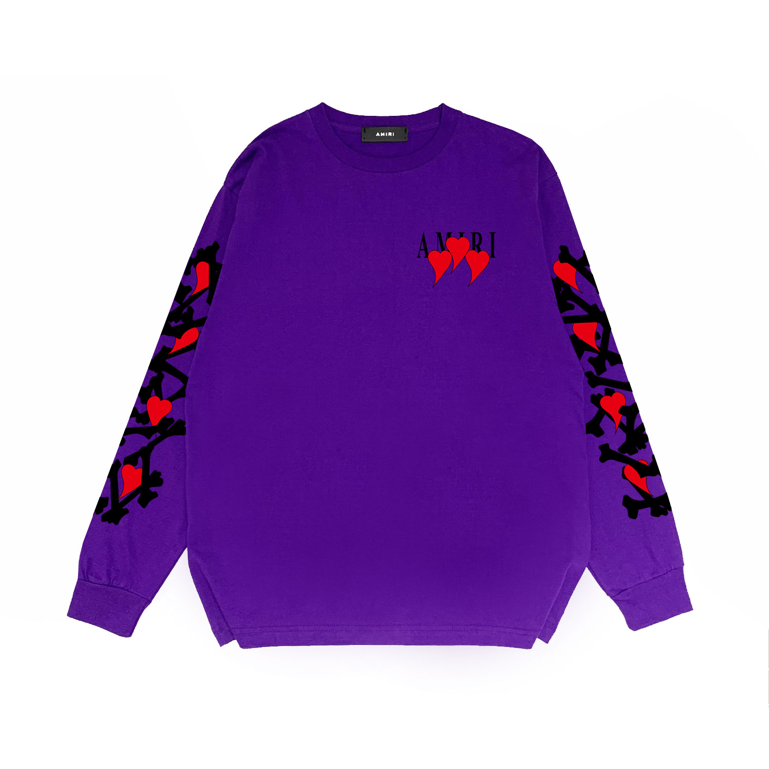 Best Replica Heart Letter Print Long Sleeves Shirt - Colareps