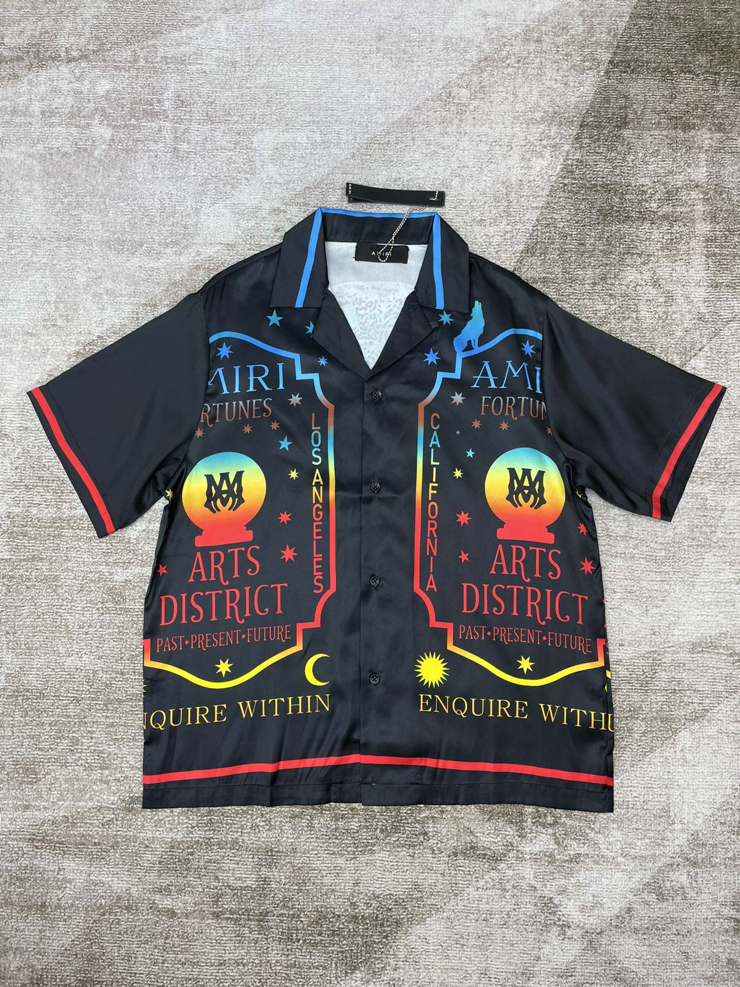 Best Replica 1:1 quality version Printed short sleeve with silk and black background  shirt - Colareps