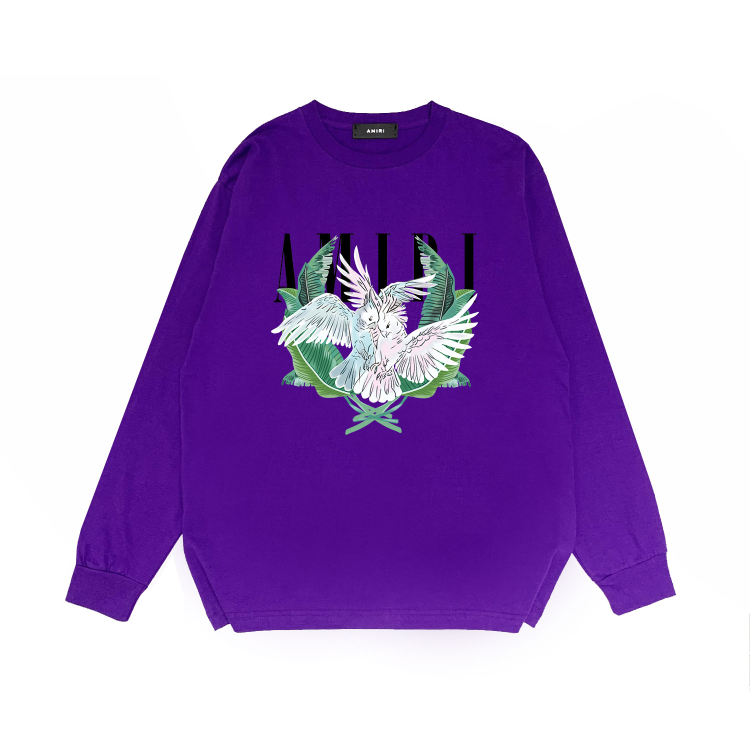 Best Replica Parrot letter print long sleeve tee 14 colors - Colareps