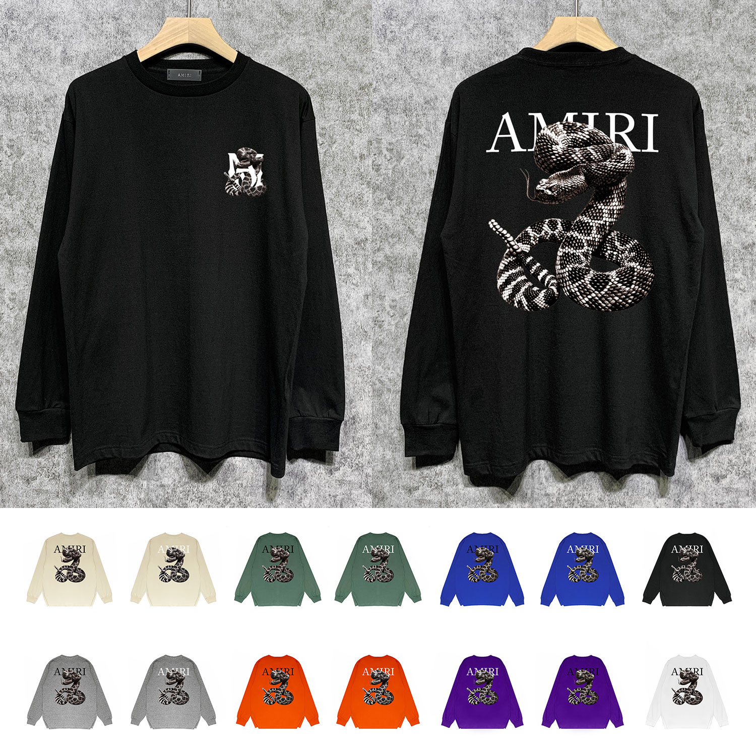 Best Replica Snake Alphabet Print Long Sleeve - Colareps