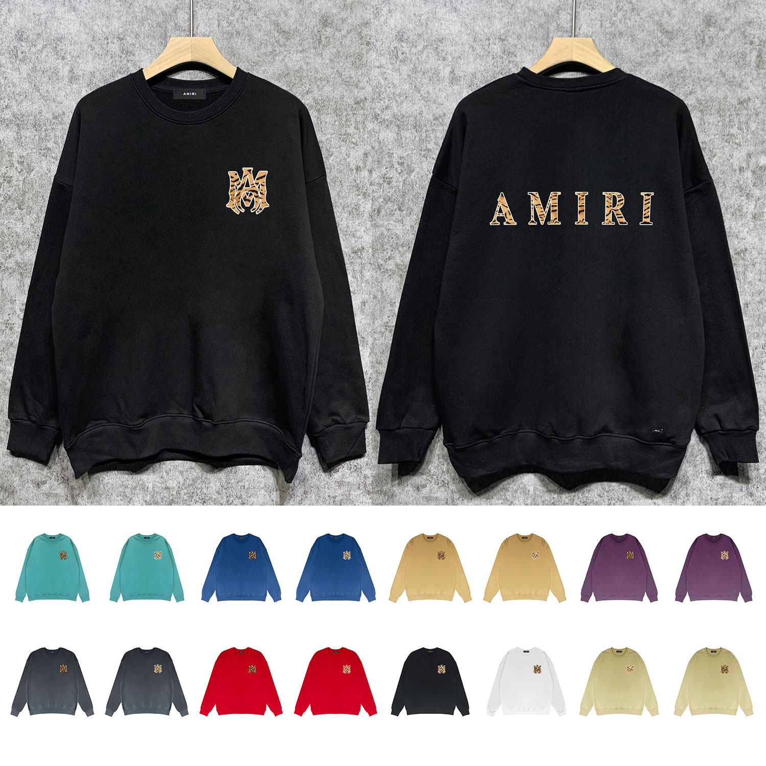 Best Replica Tiger logo print round neck sweatshirt - Colareps