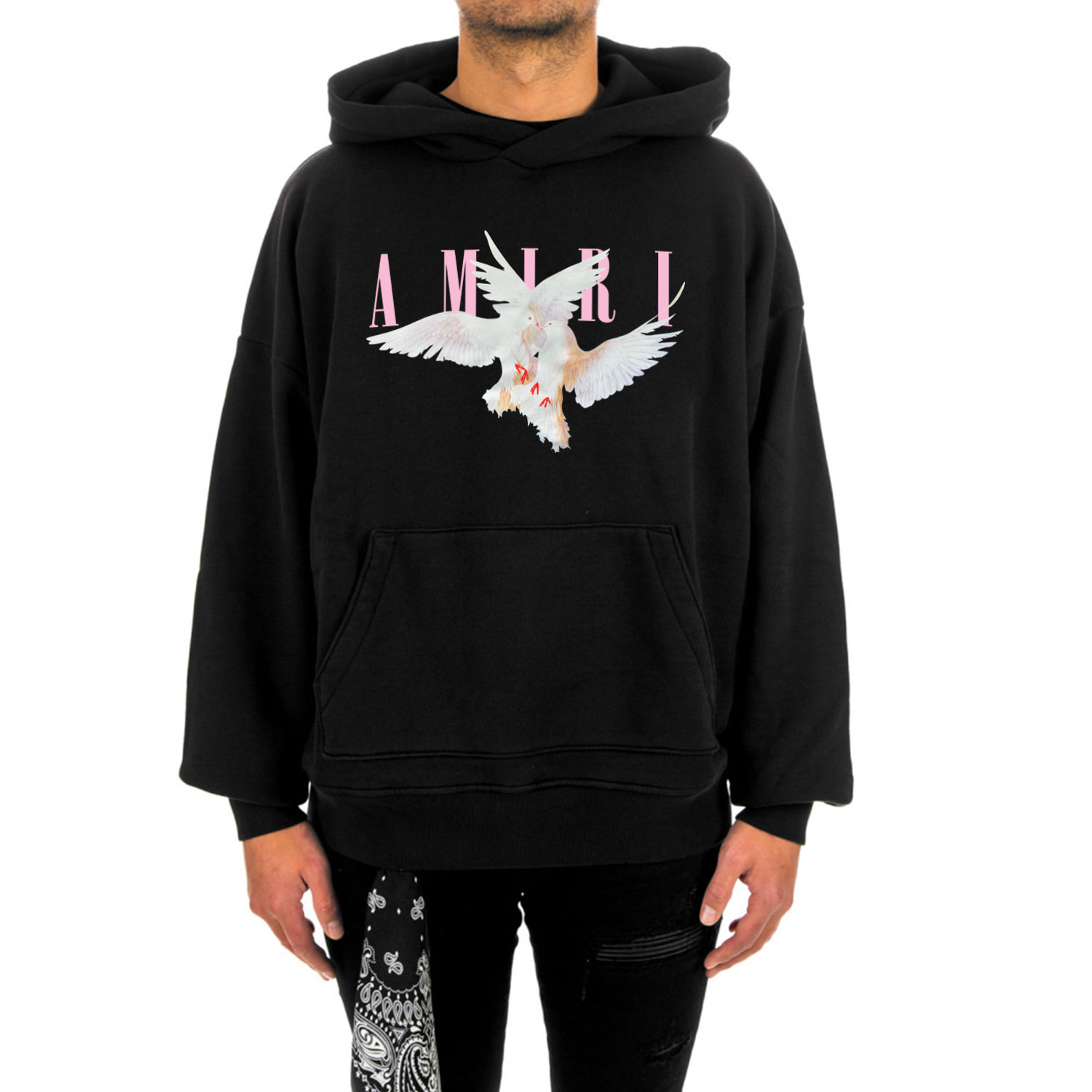 Best Replica Pink letter peace dove print hoodie 9 colors - Colareps