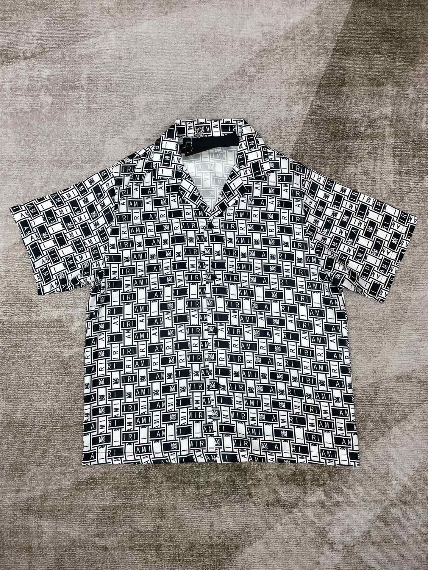 Best Replica 1:1 quality version Tessellated Silk Print Short Sleeve Shirt - Colareps