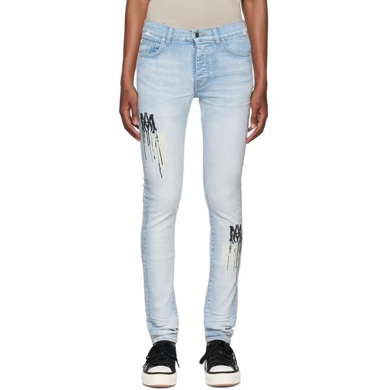 Best Replica Amiri Jeans Replica Dissolve logo print slim-fit - Colareps