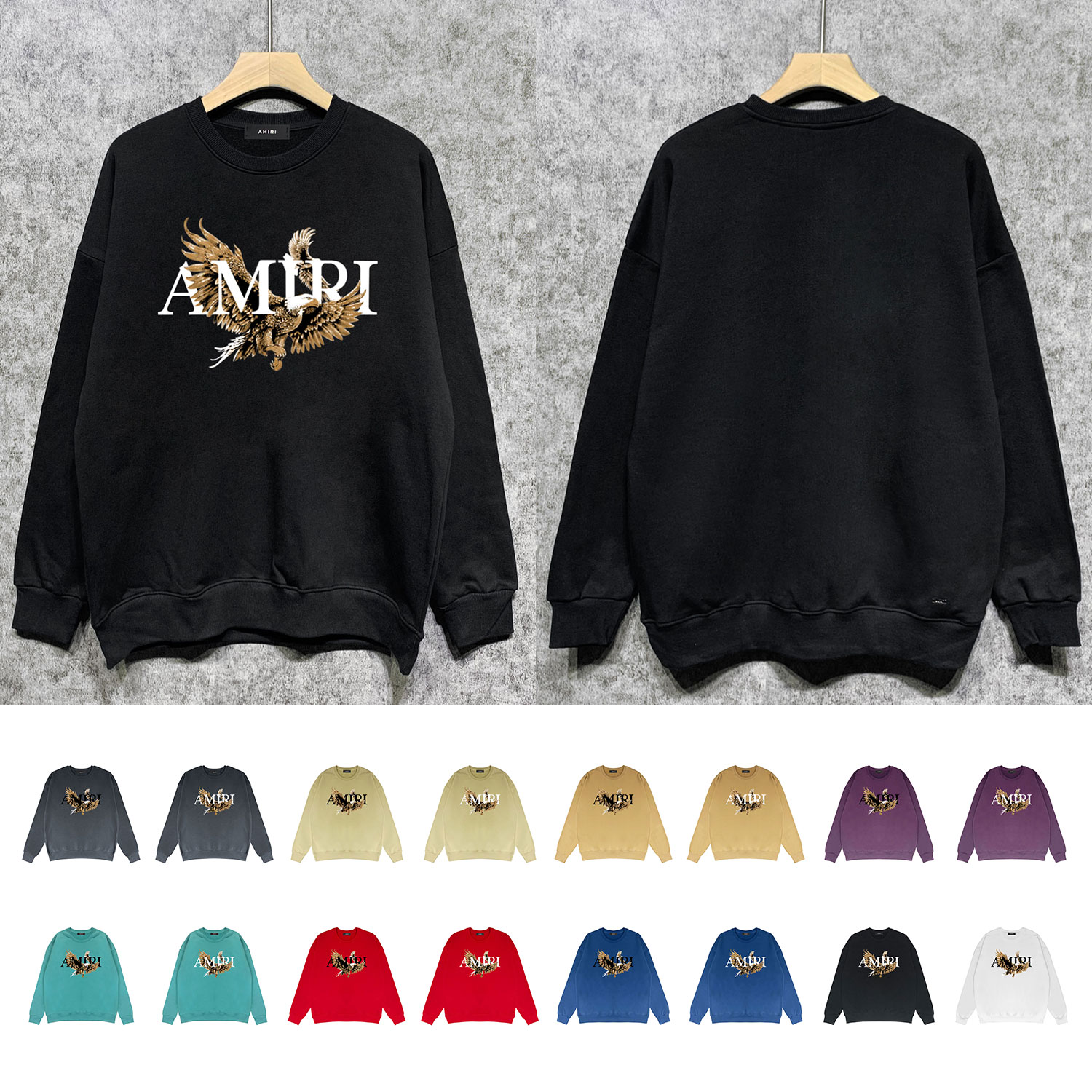 Best Replica Eagles printed round neck sweatshirt - Colareps