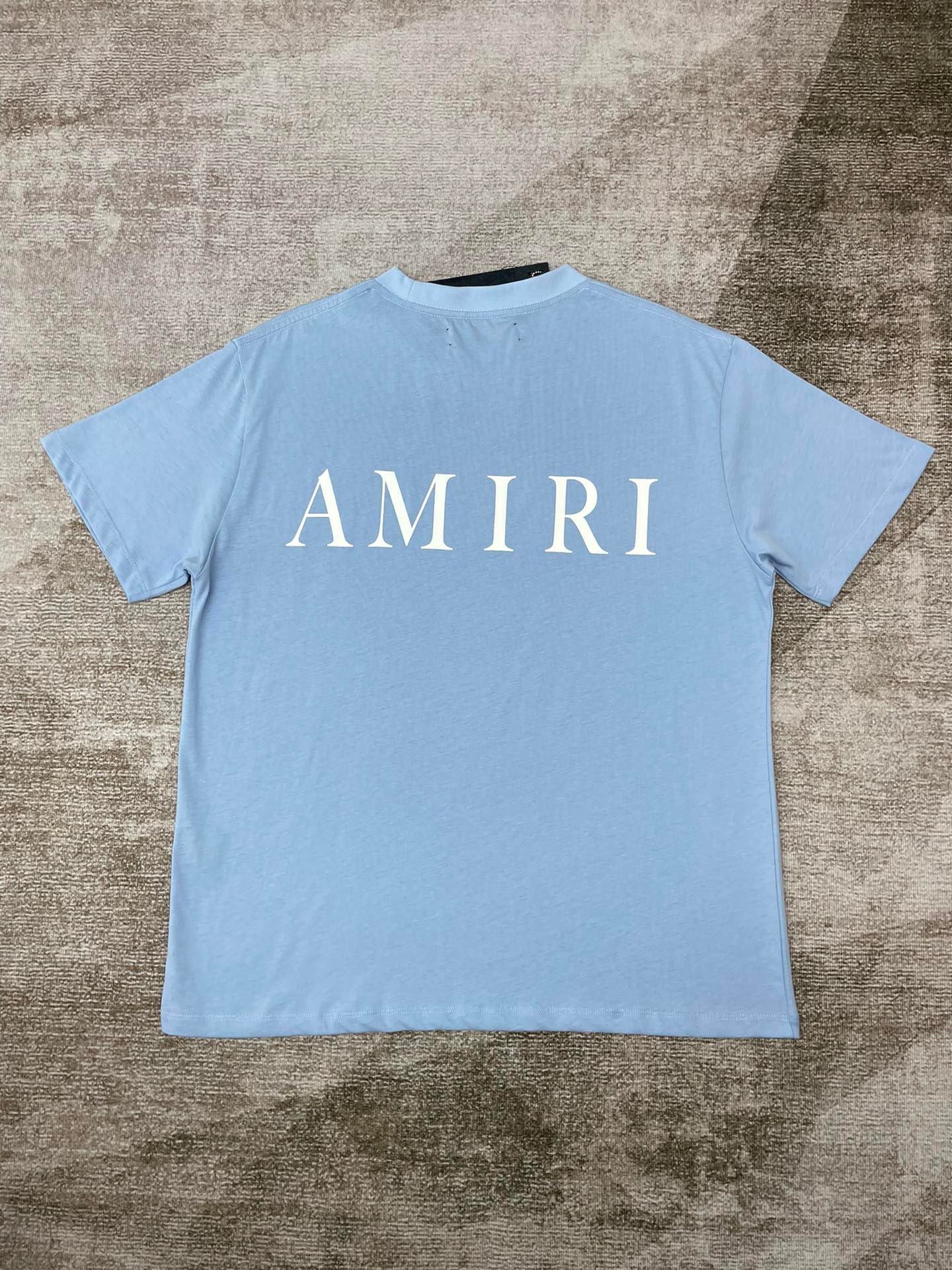 Best Replica 1:1 quality version Basic Letter tee Light Blue - Colareps