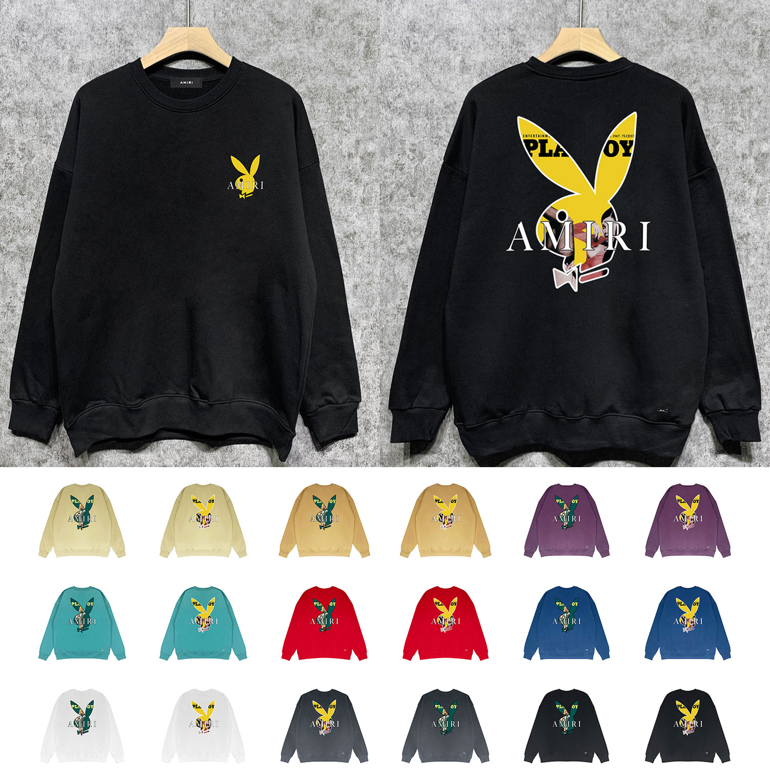 Best Replica Amiri Replica Bunny print crewneck sweatshirt - Colareps