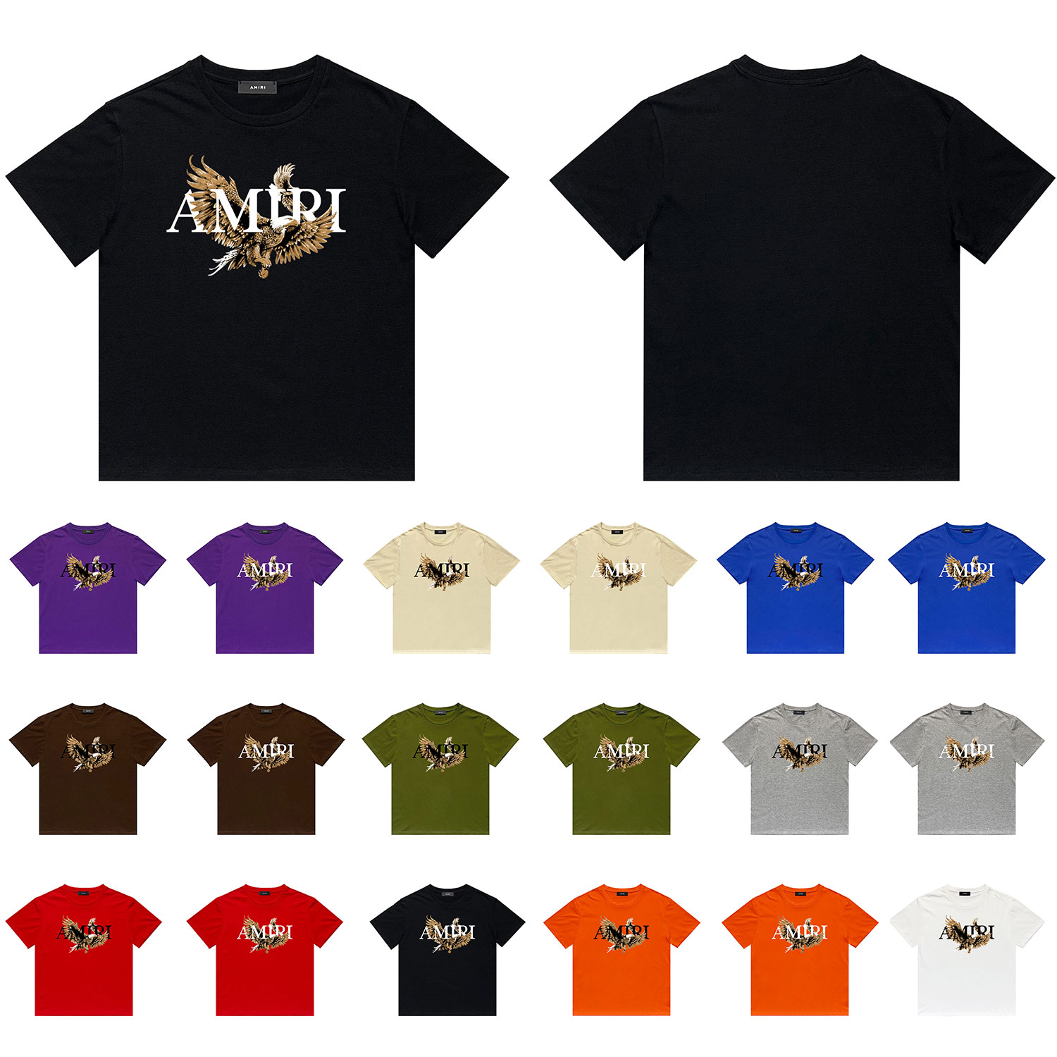 Best Replica Eagle letter print tee 18 colors - Colareps