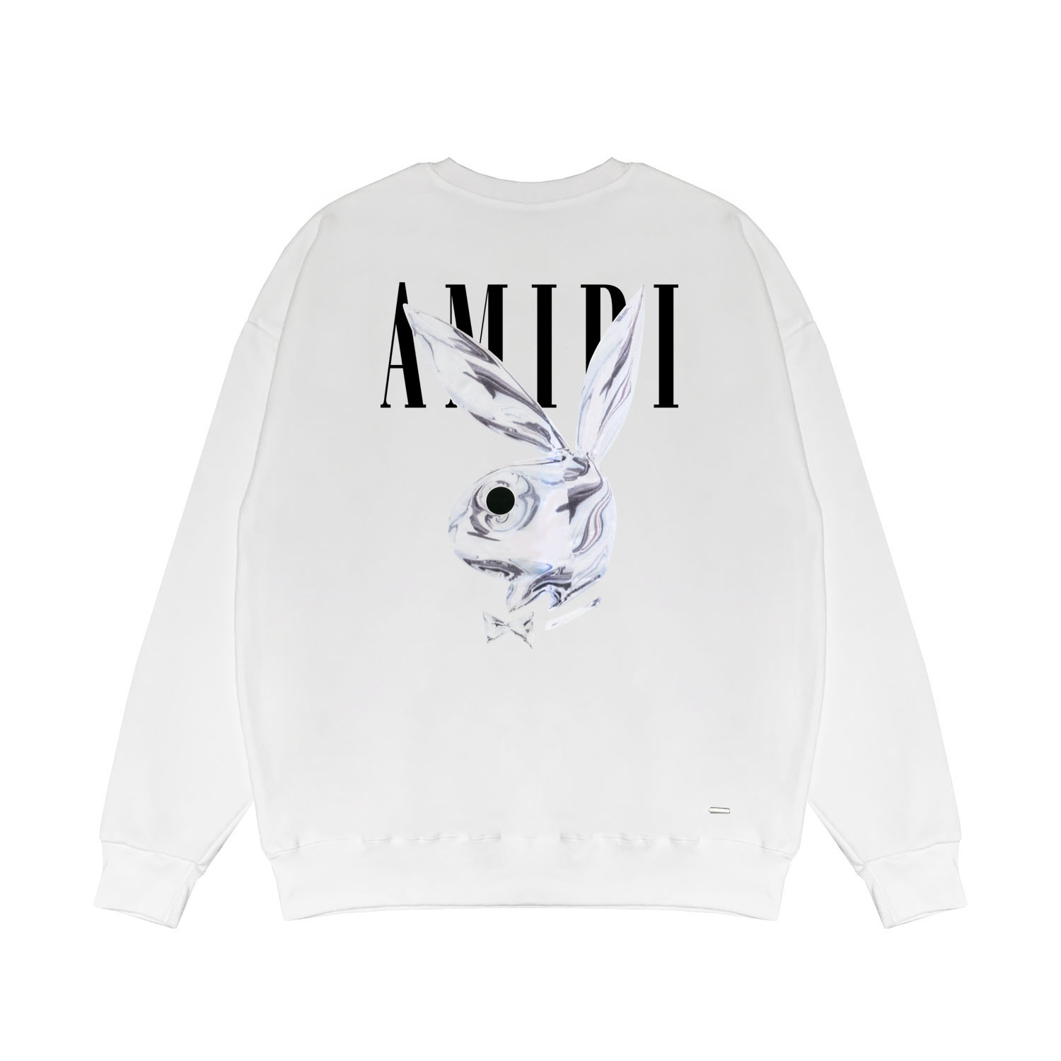 Best Replica Liquid silver rabbit letter print round neck sweatshirt on the back - Colareps