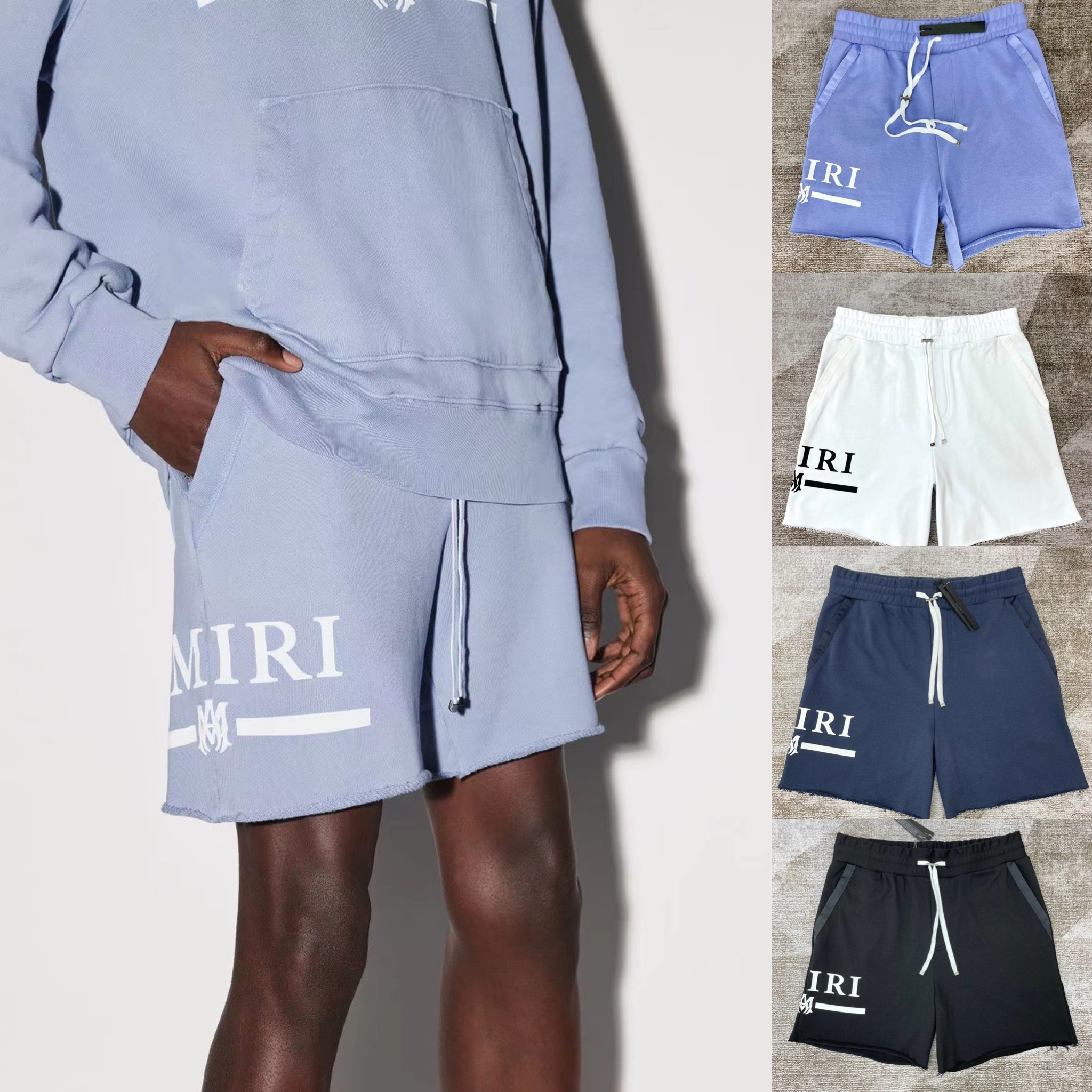 Best Replica 1:1 quality version Minimalist letter hem destruction shorts 5 colors - Colareps