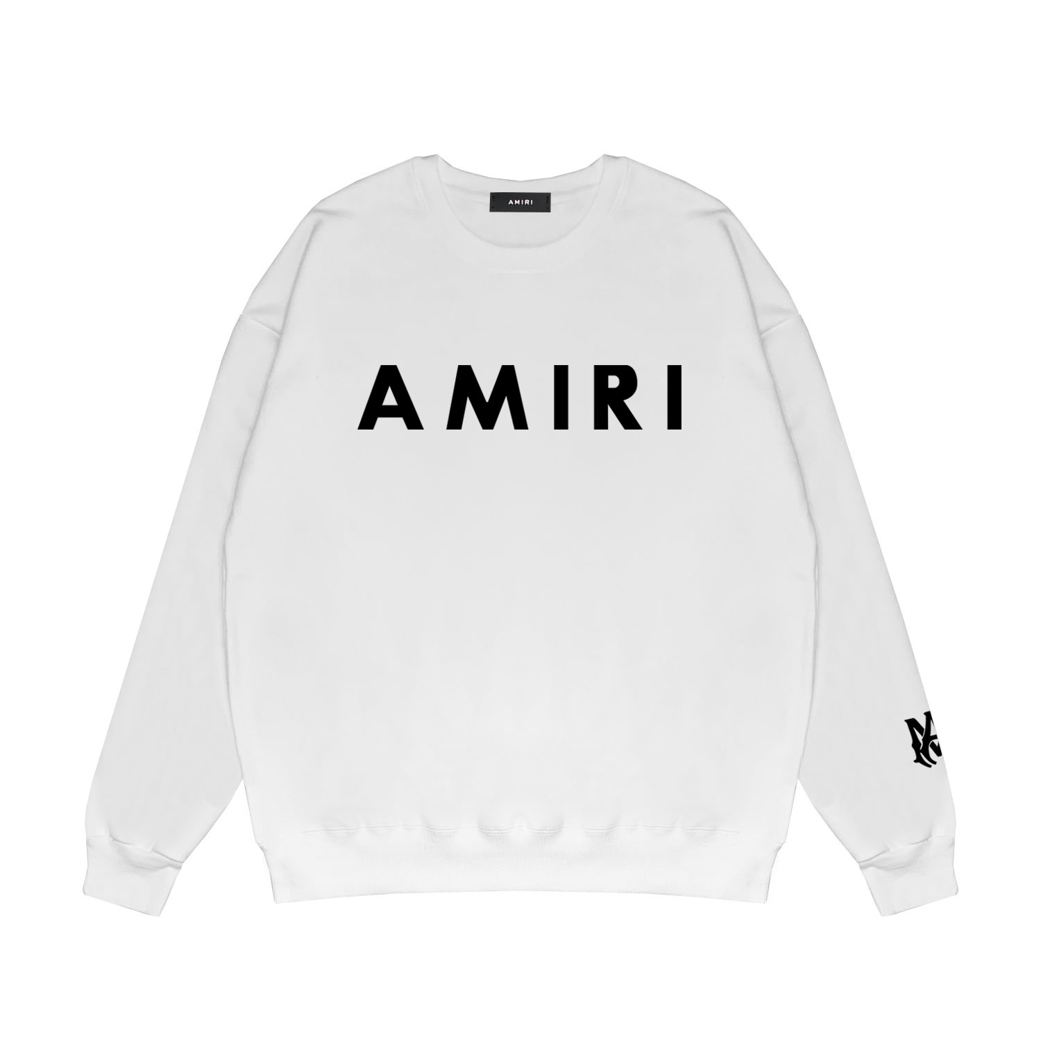 Best Replica Flat thick letters cuffs classic logo print round neck sweatshirt - Colareps