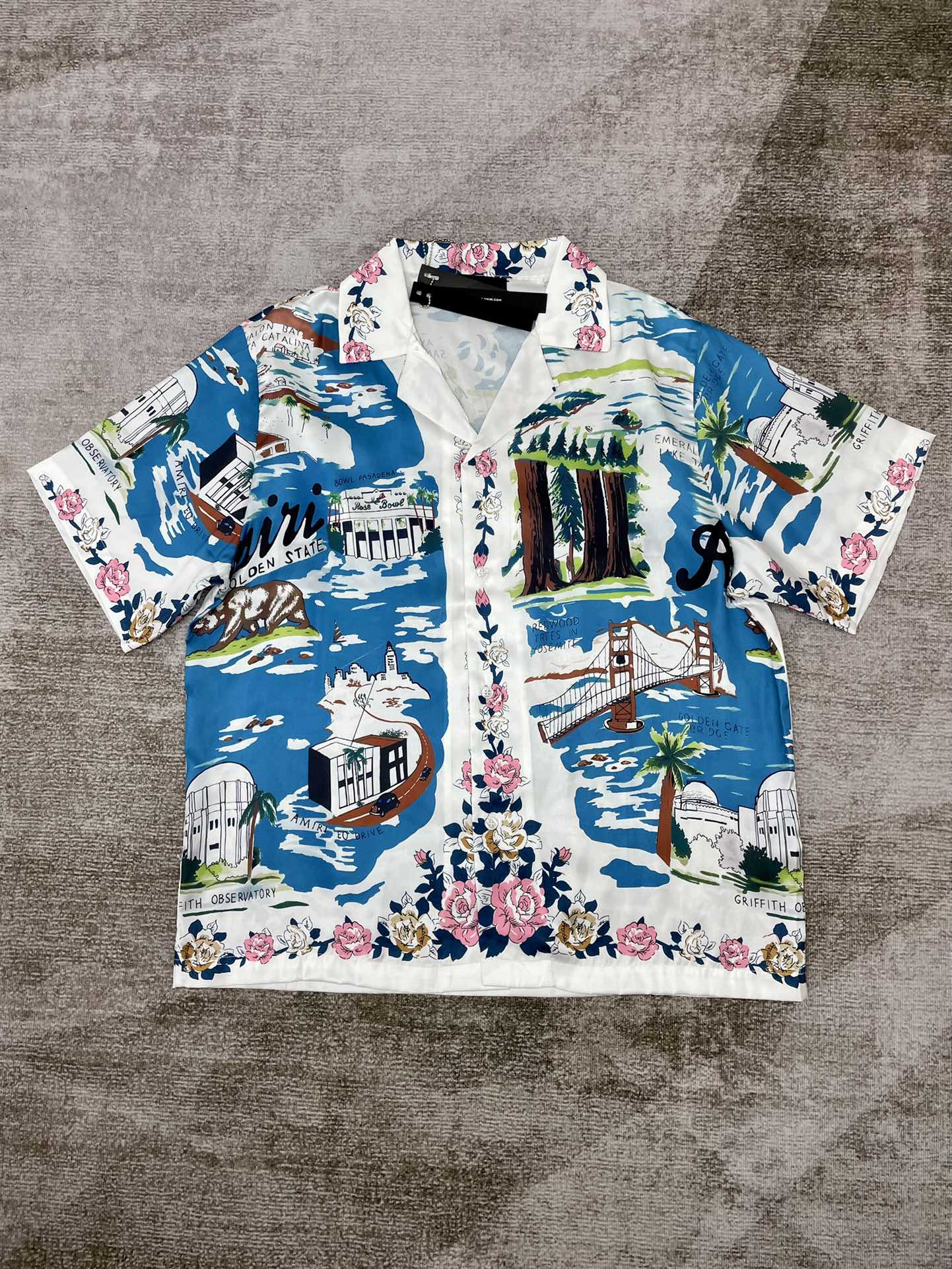 Best Replica 1:1 quality version Holiday travel silk short sleeve  shirt - Colareps