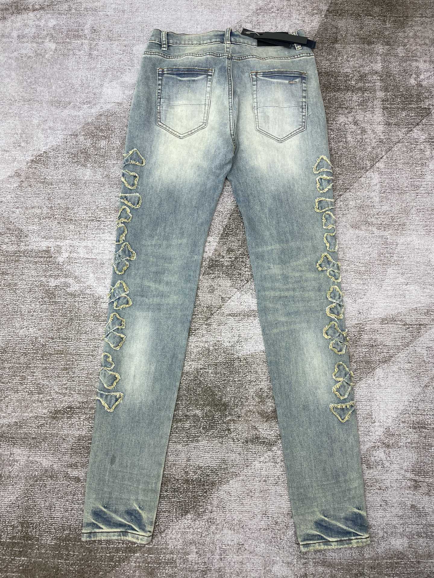 Best Replica Amiri Jeans Replica Embroidered fabric bones - Colareps