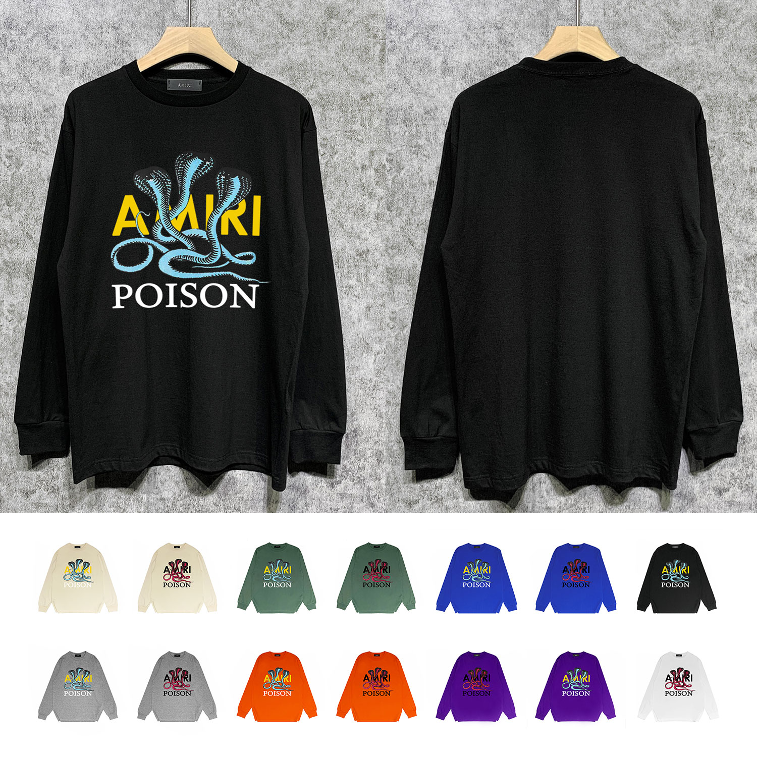 Best Replica Cobra Alphabet Print Long Sleeves - Colareps