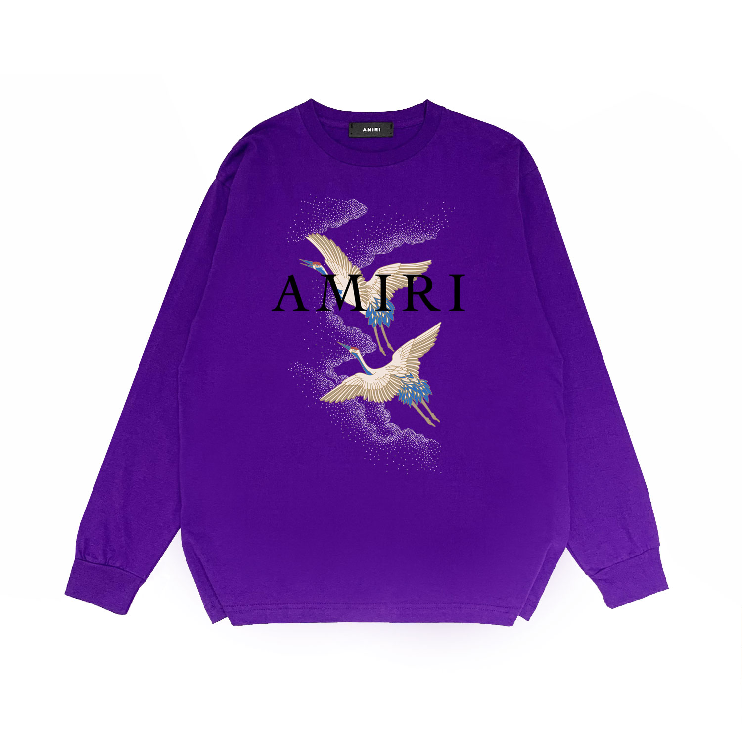 Best Replica Amiri Replica Colorful Crane Letter Print Long Sleeves Shirt - Colareps