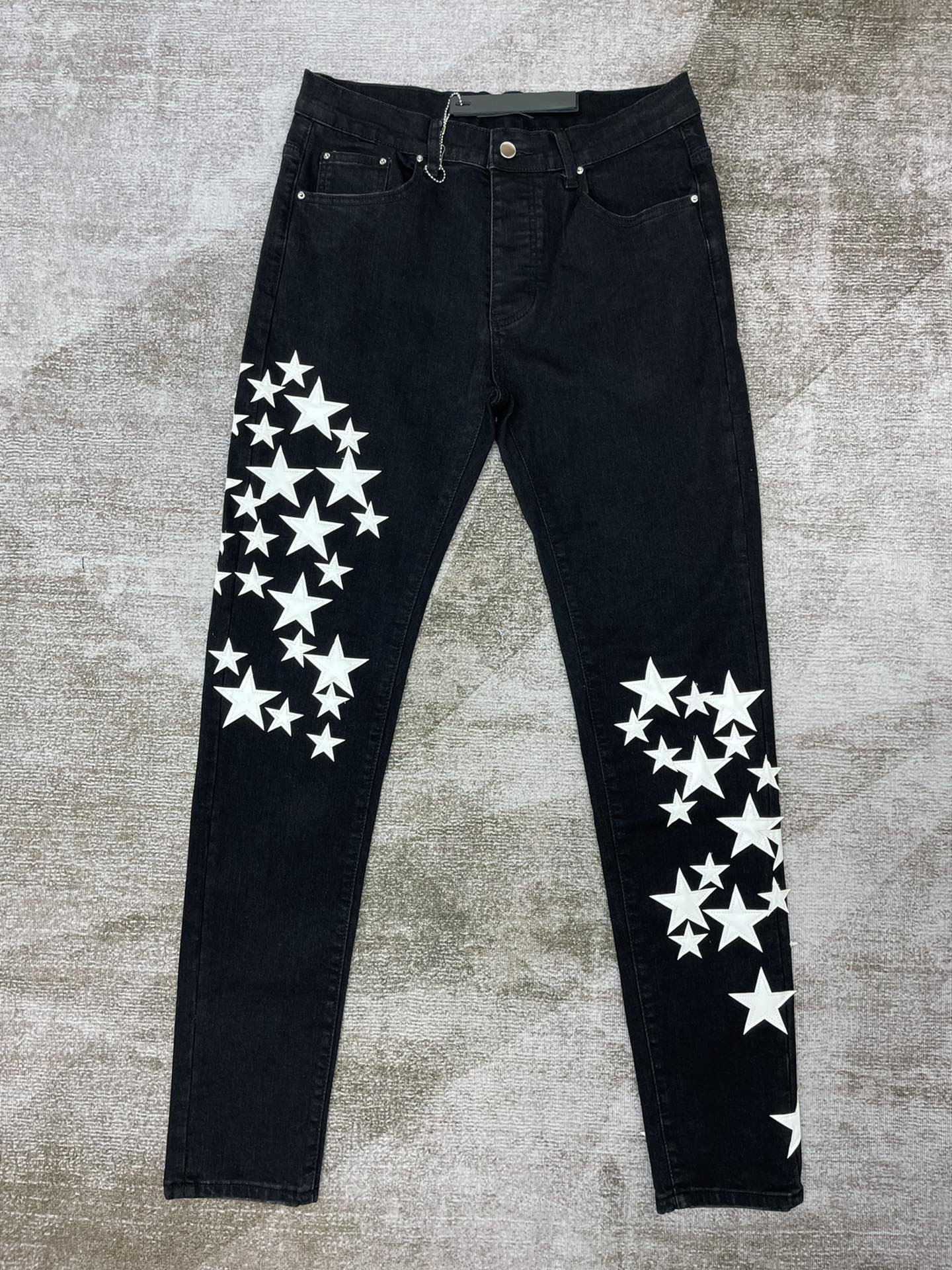 Best Replica Amiri Jeans Replica Pentagram Embroidered - Colareps