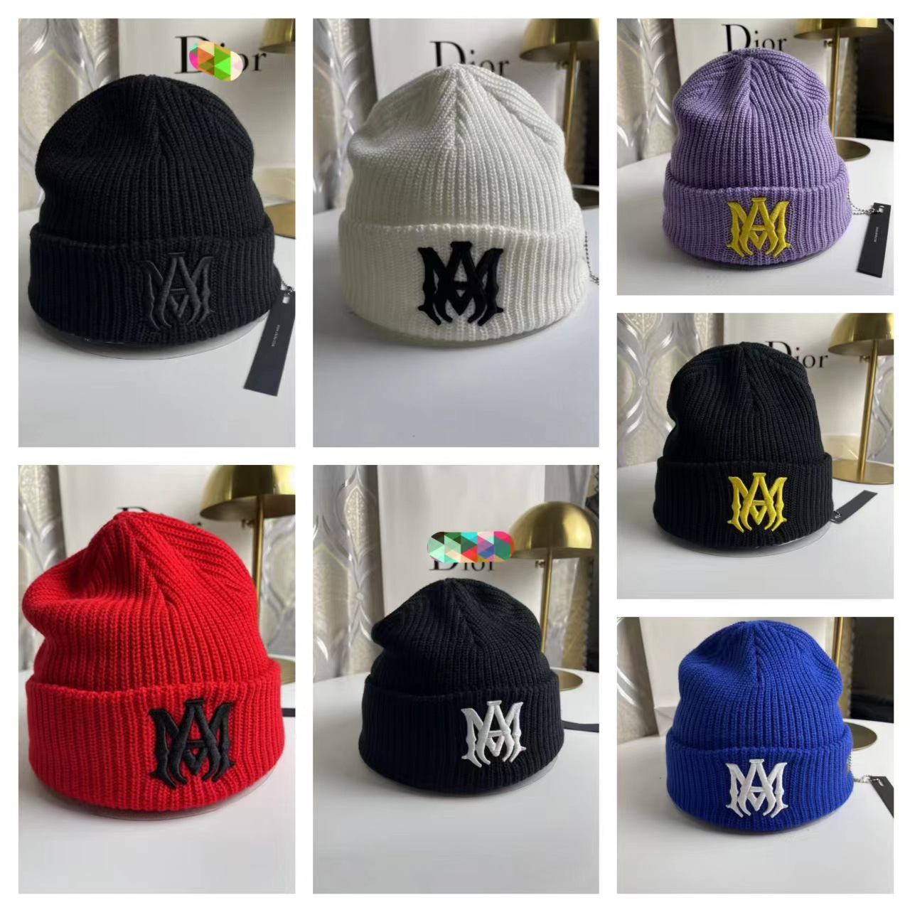 Best Replica Street Trendy Embroidered knitted cap 19 styles - Colareps